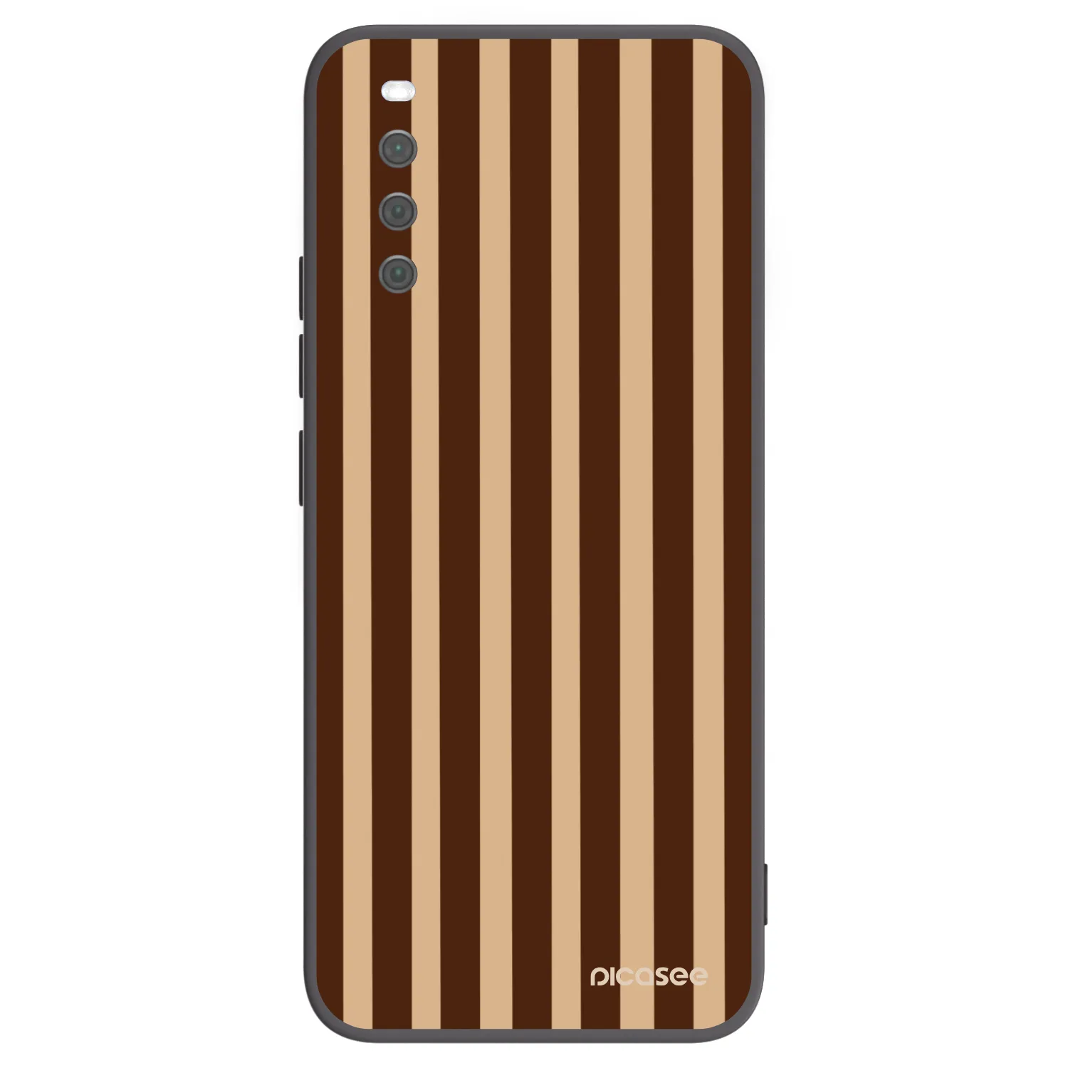 Picasee silikonowe czarne etui na Sony Xperia 10 III - Brown lines
