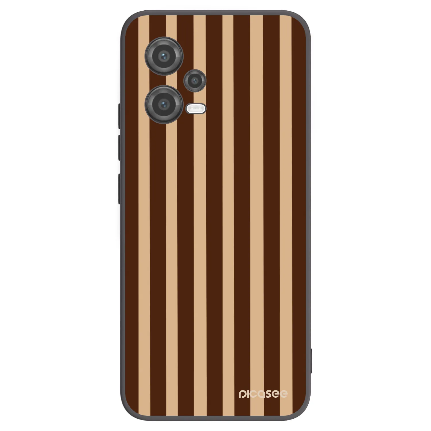 Picasee silikonowe czarne etui na Xiaomi Poco X5 - Brown lines
