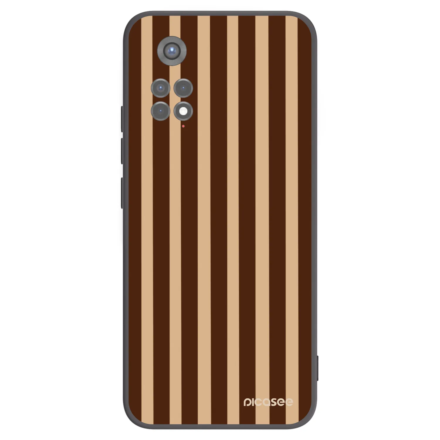 Picasee silikonowe czarne etui na Xiaomi Redmi Note 11S 5G - Brown lines
