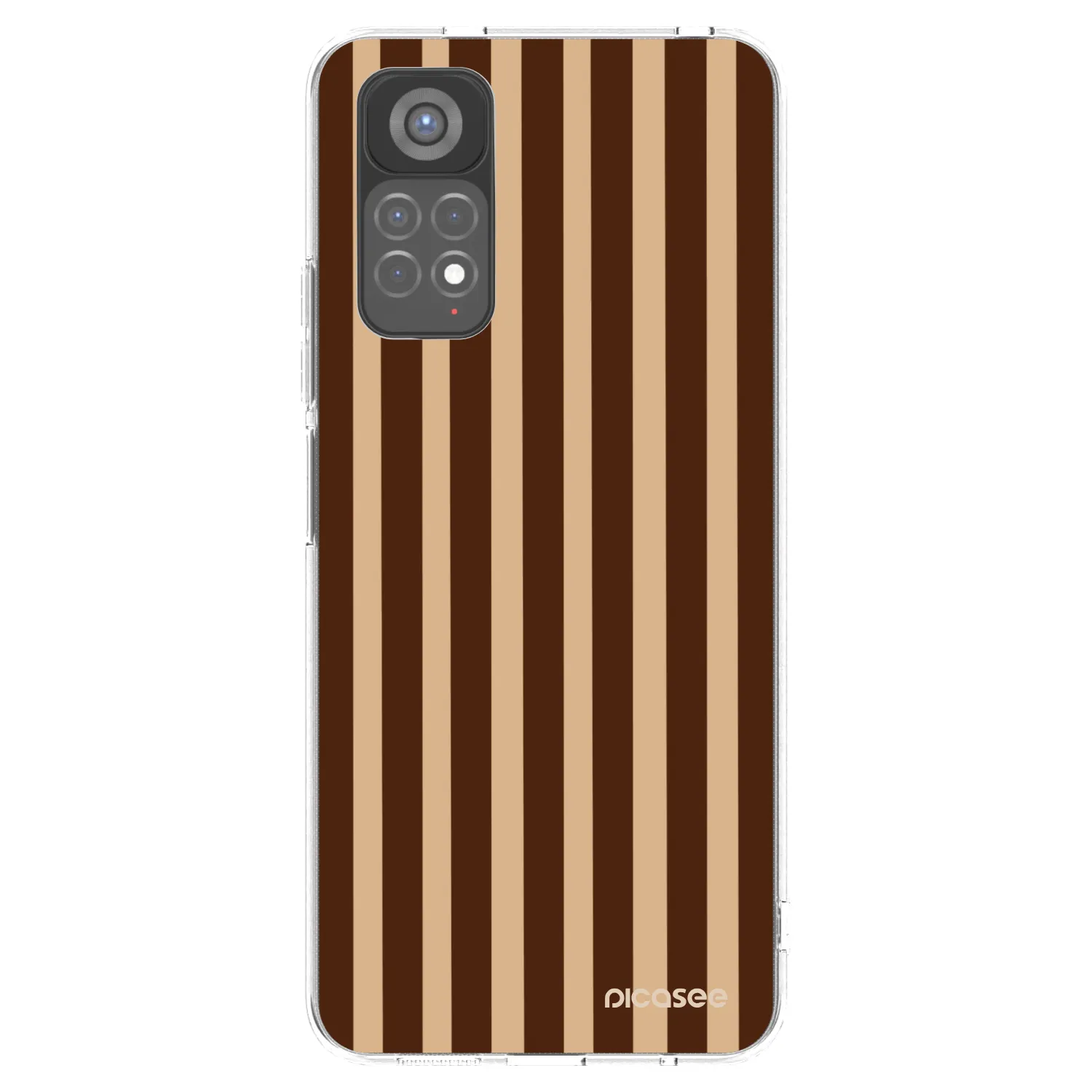 Picasee silikonowe przeźroczyste etui na Xiaomi Redmi Note 11S 5G - Brown lines