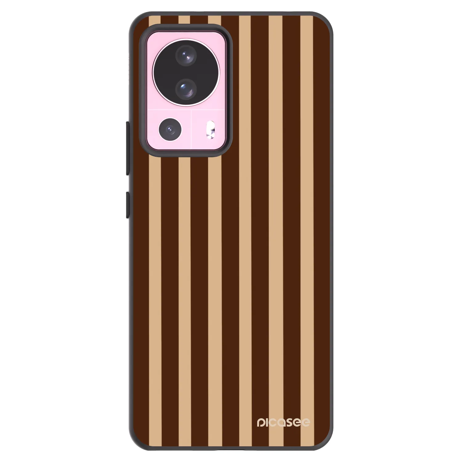 Picasee silikonowe czarne etui na Xiaomi 13 Lite - Brown lines