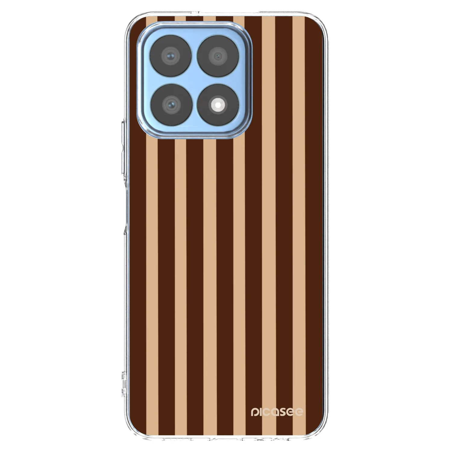 Picasee silikonowe przeźroczyste etui na Honor X8a - Brown lines