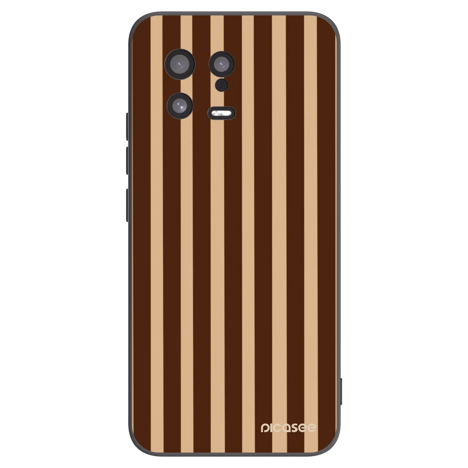 Picasee silikonowe czarne etui na Xiaomi 13 - Brown lines