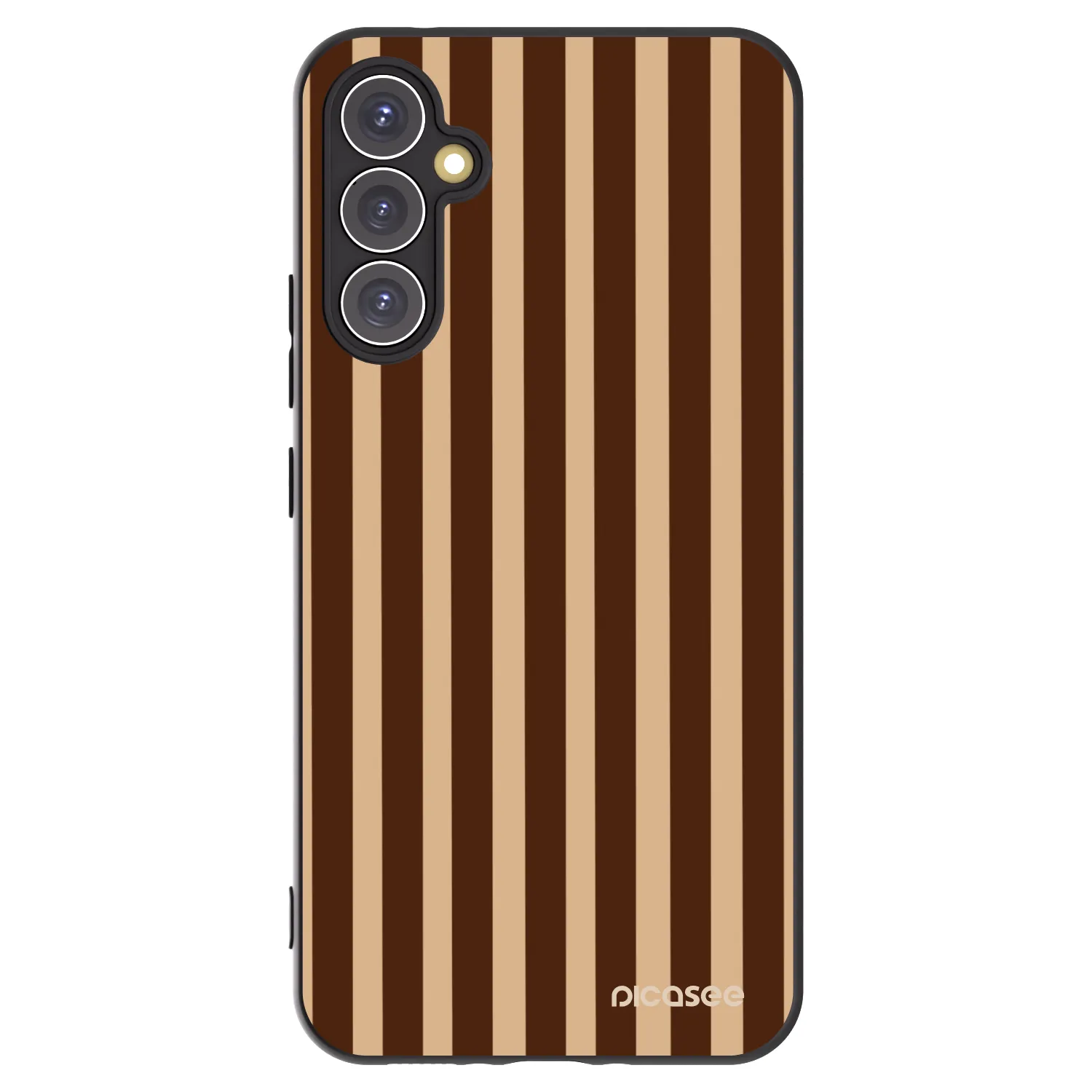 Picasee silikonowe czarne etui na Samsung Galaxy A34 5G A346B - Brown lines