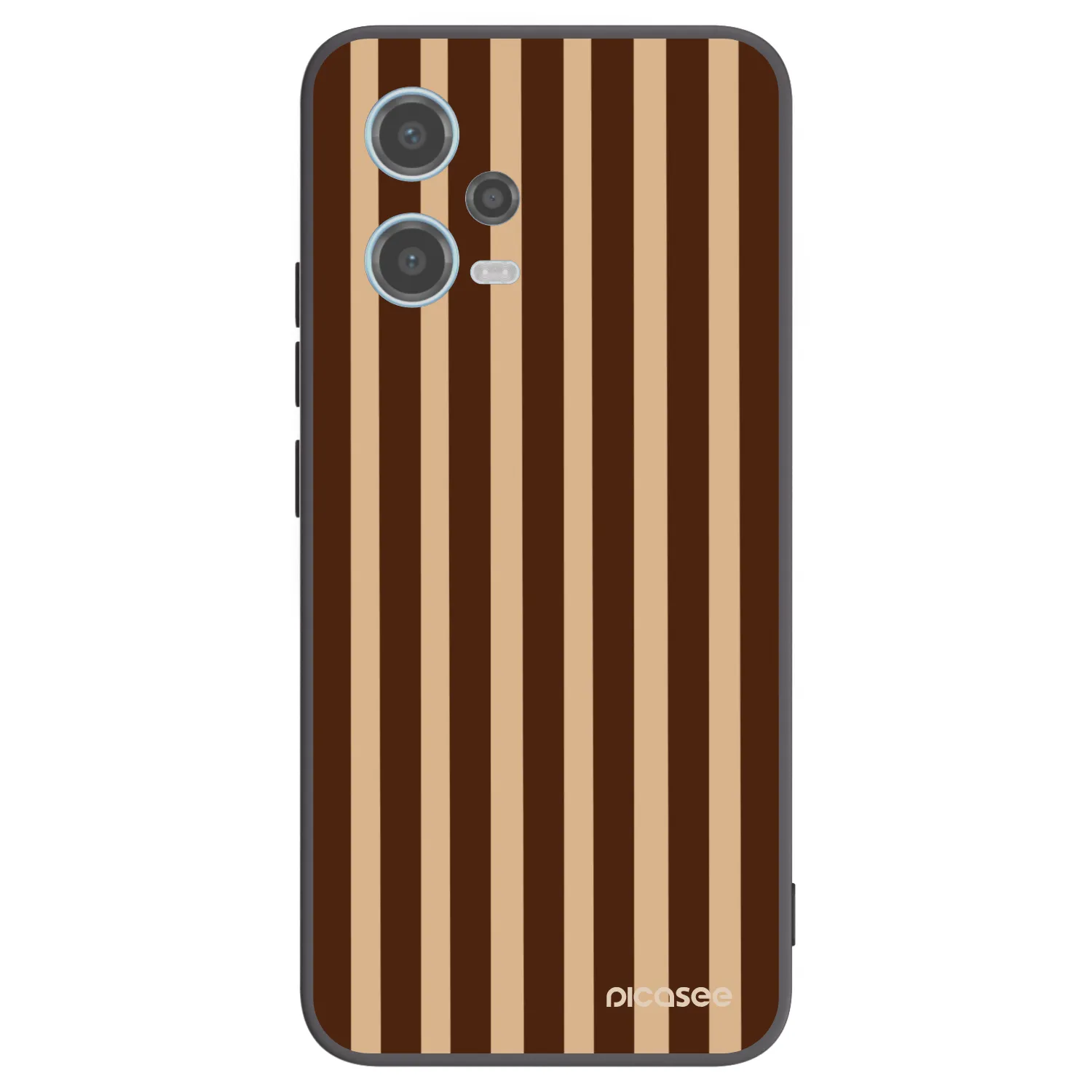 Picasee silikonowe czarne etui na Xiaomi Redmi Note 12 5G - Brown lines