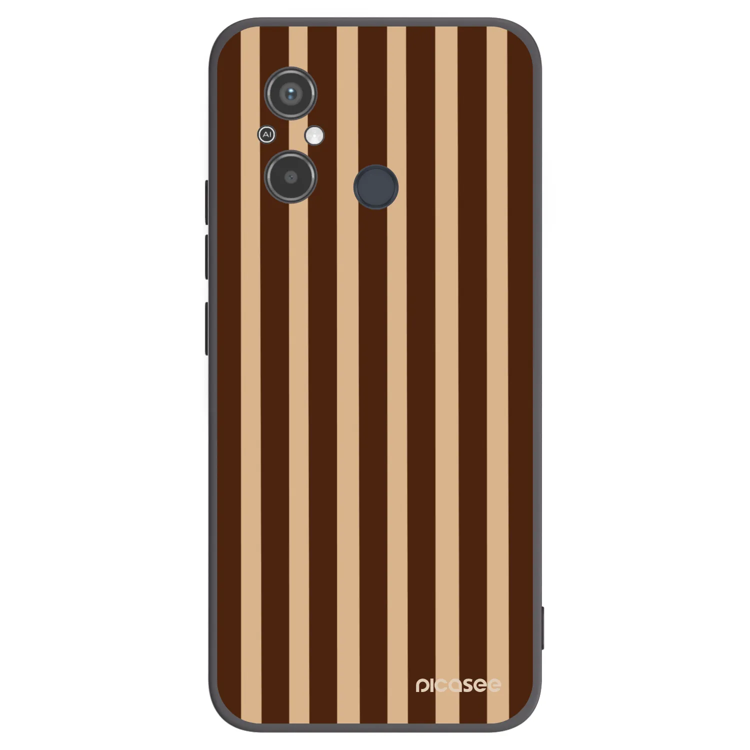Picasee silikonowe czarne etui na Xiaomi Redmi 12C - Brown lines