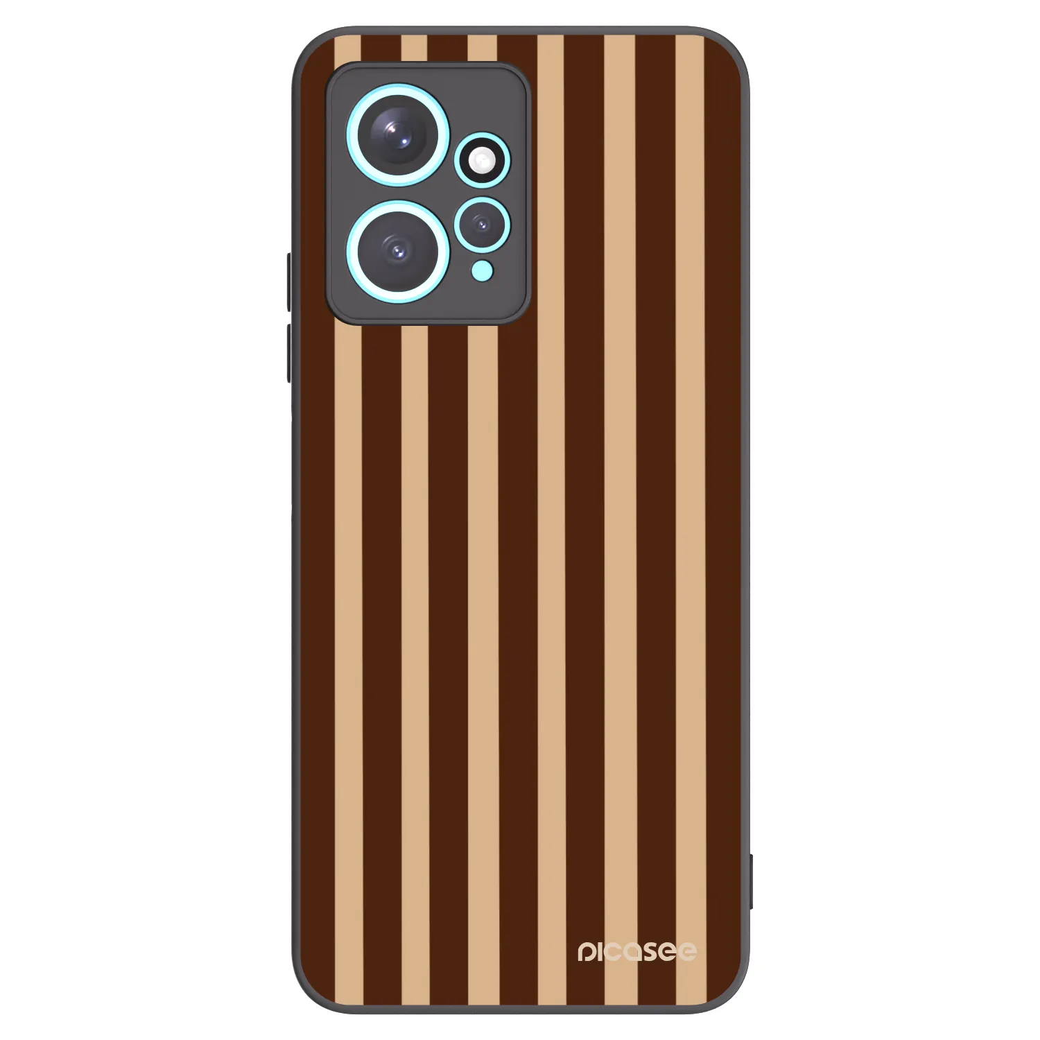 Picasee silikonowe czarne etui na Xiaomi Redmi Note 12 4G - Brown lines