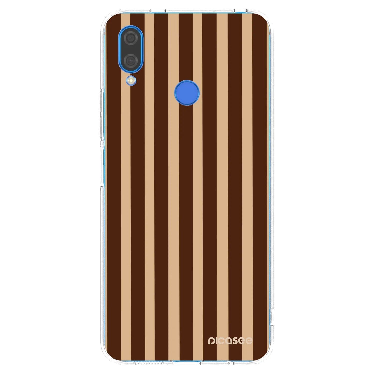 Picasee silikonowe przeźroczyste etui na Huawei Nova 3 - Brown lines