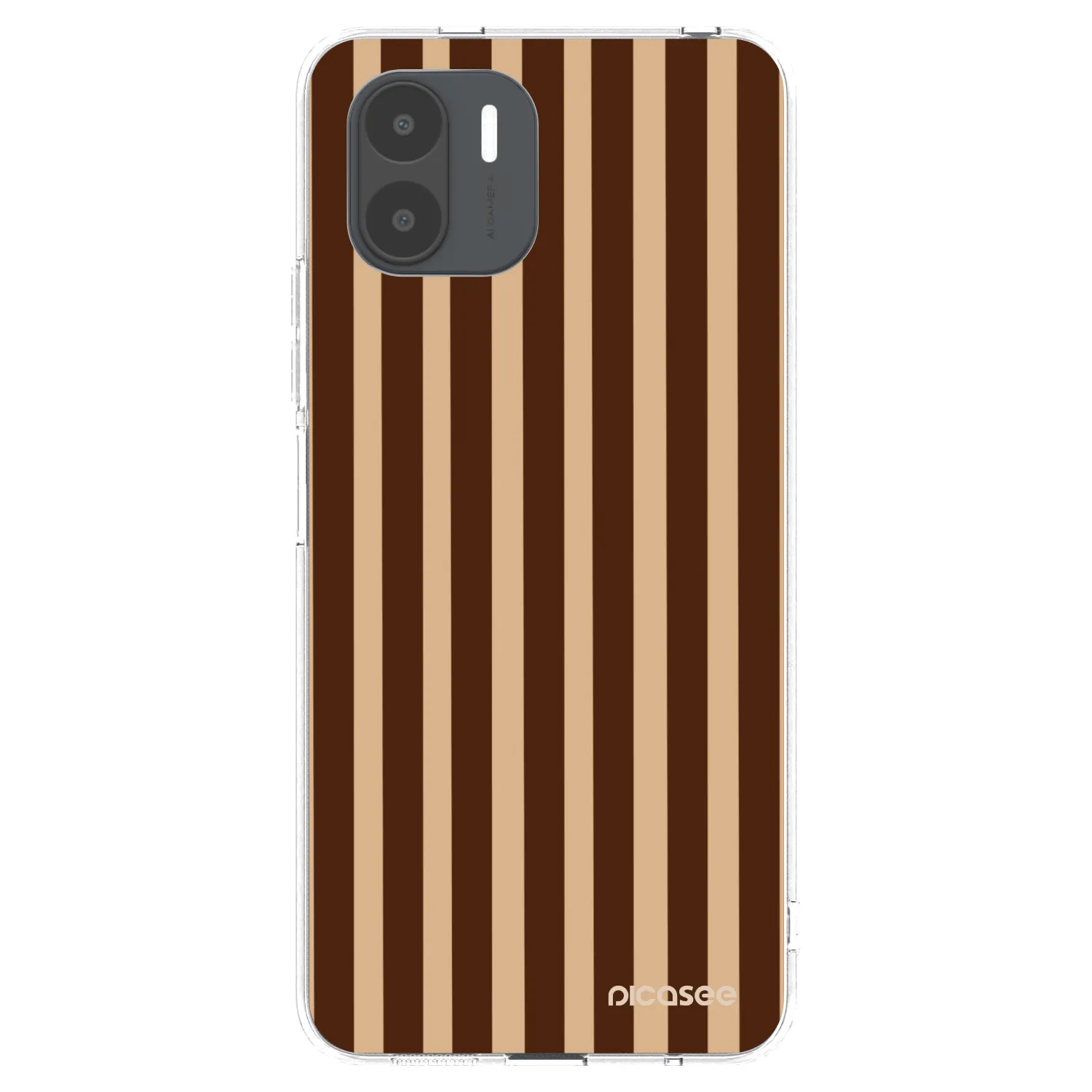 Picasee silikonowe przeźroczyste etui na Xiaomi Redmi A2 - Brown lines