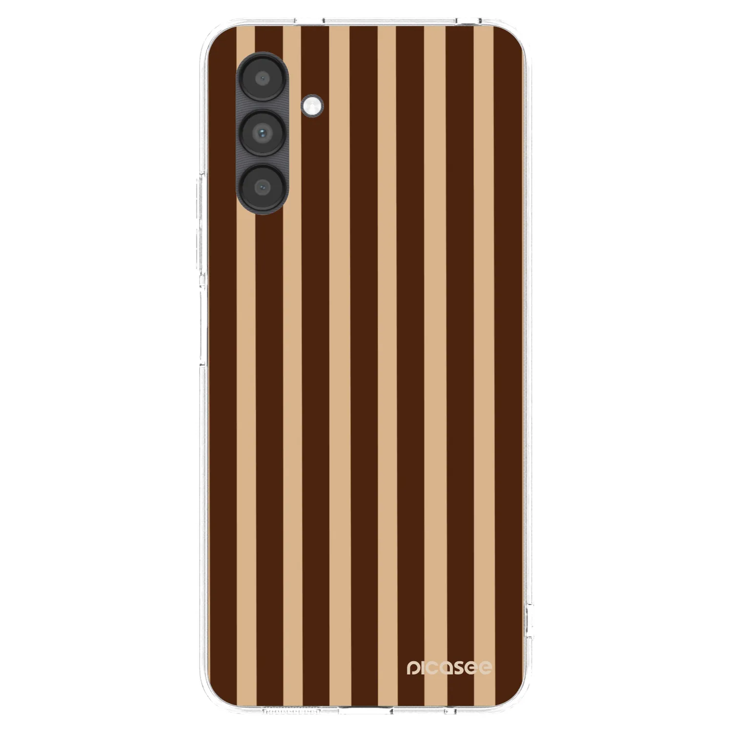 Picasee silikonowe przeźroczyste etui na Samsung Galaxy A04s A047F - Brown lines