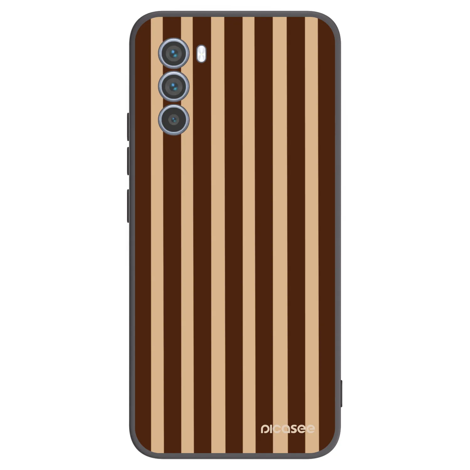 Picasee silikonowe czarne etui na Motorola Moto G62 - Brown lines
