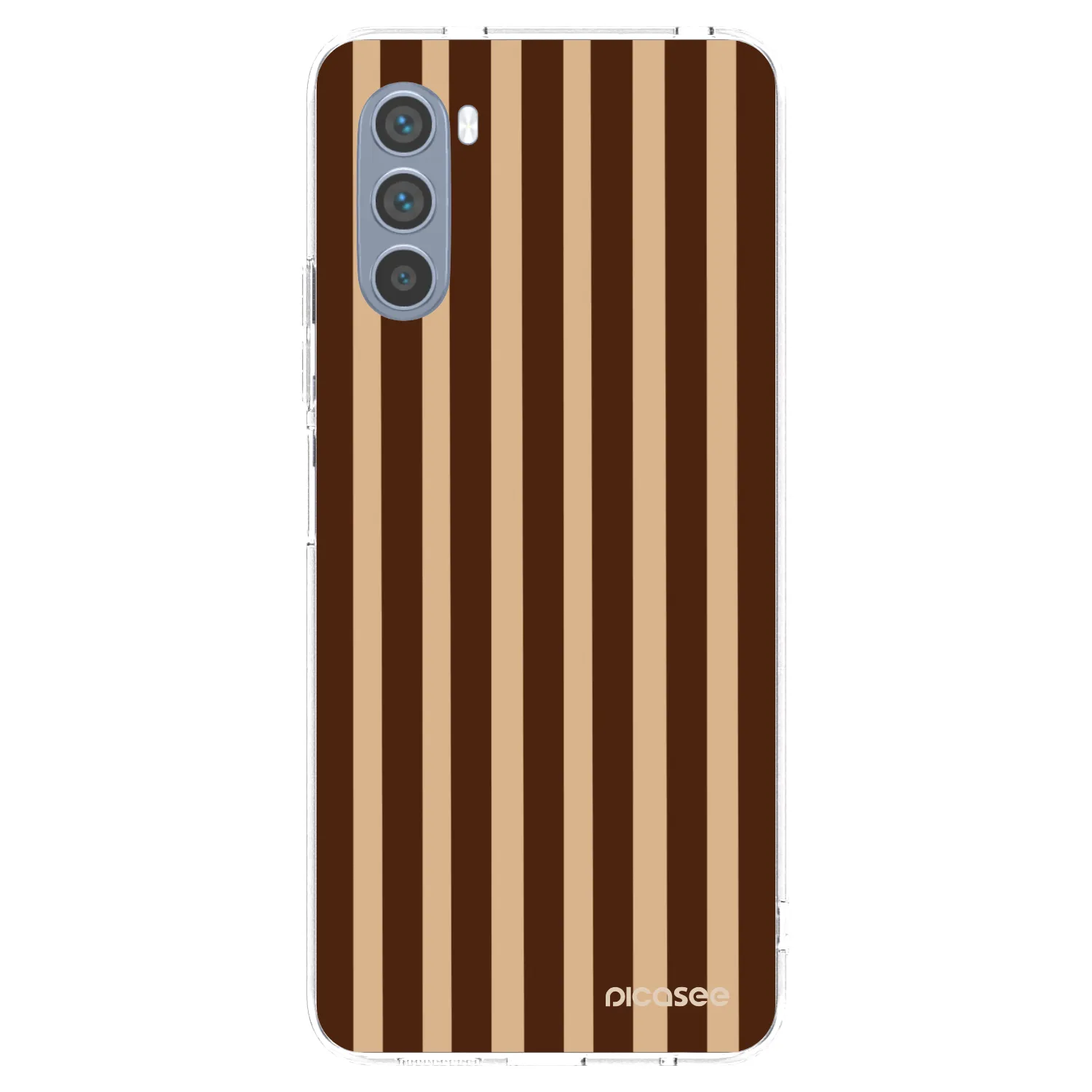 Picasee silikonowe przeźroczyste etui na Motorola Moto G62 - Brown lines