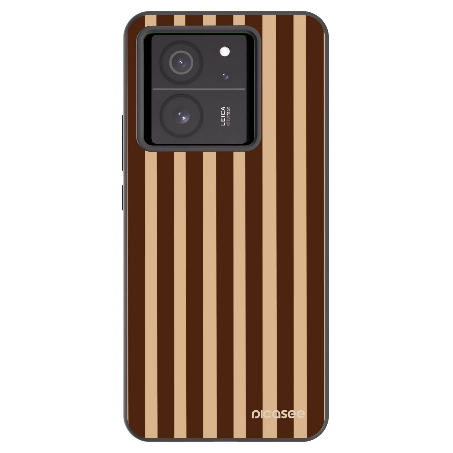 Picasee silikonowe czarne etui na Xiaomi 13T Pro - Brown lines
