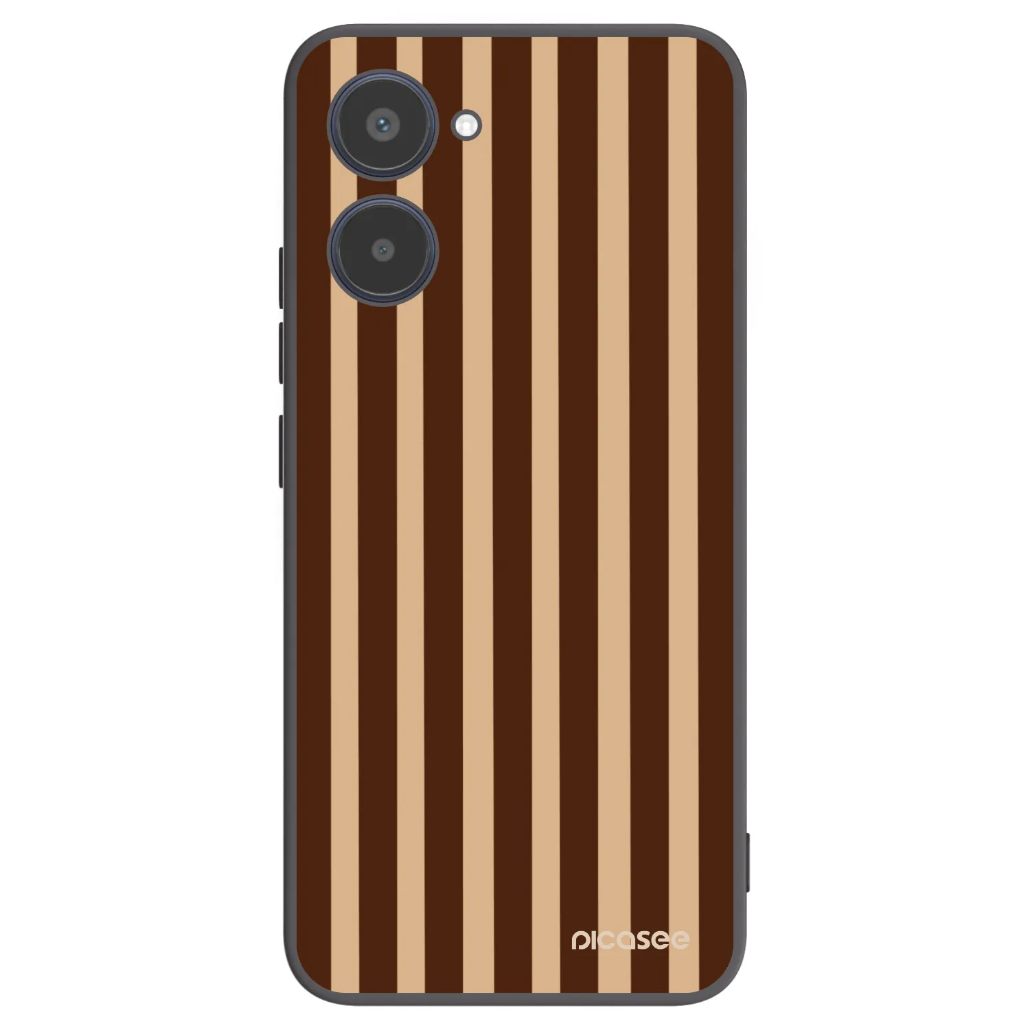Picasee silikonowe czarne etui na Realme 10 4G - Brown lines