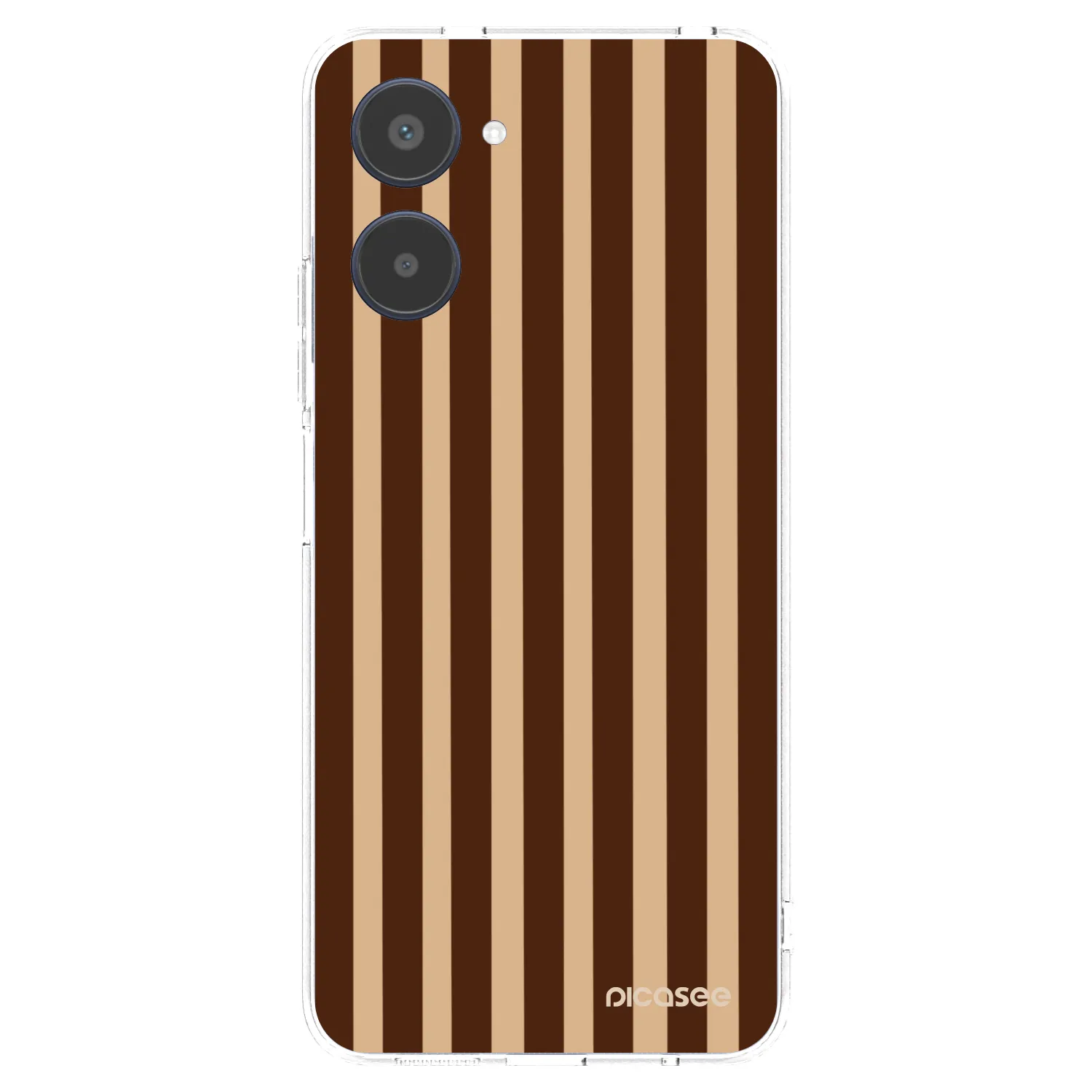 Picasee silikonowe przeźroczyste etui na Realme 10 4G - Brown lines