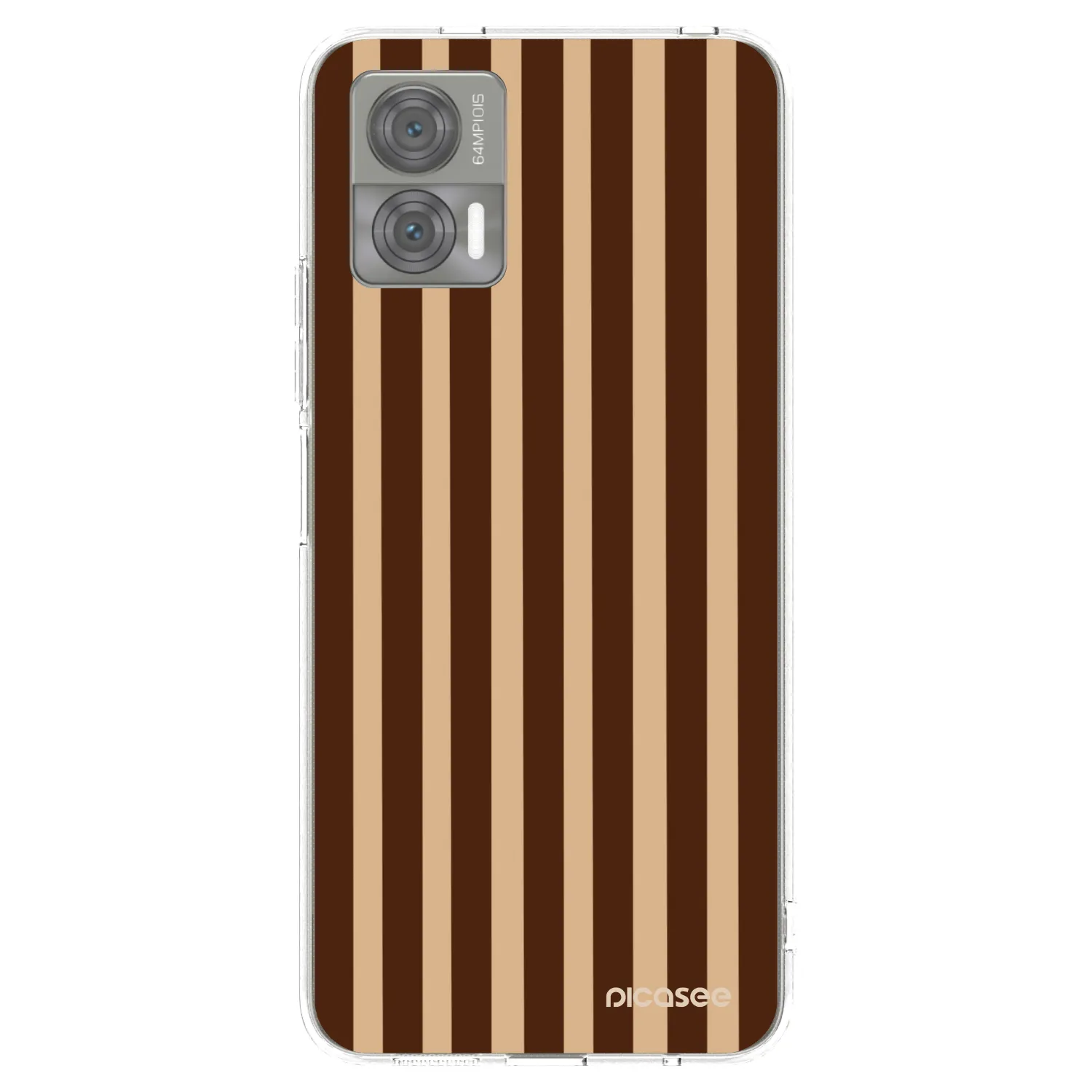 Picasee silikonowe przeźroczyste etui na Motorola Edge 30 Neo - Brown lines