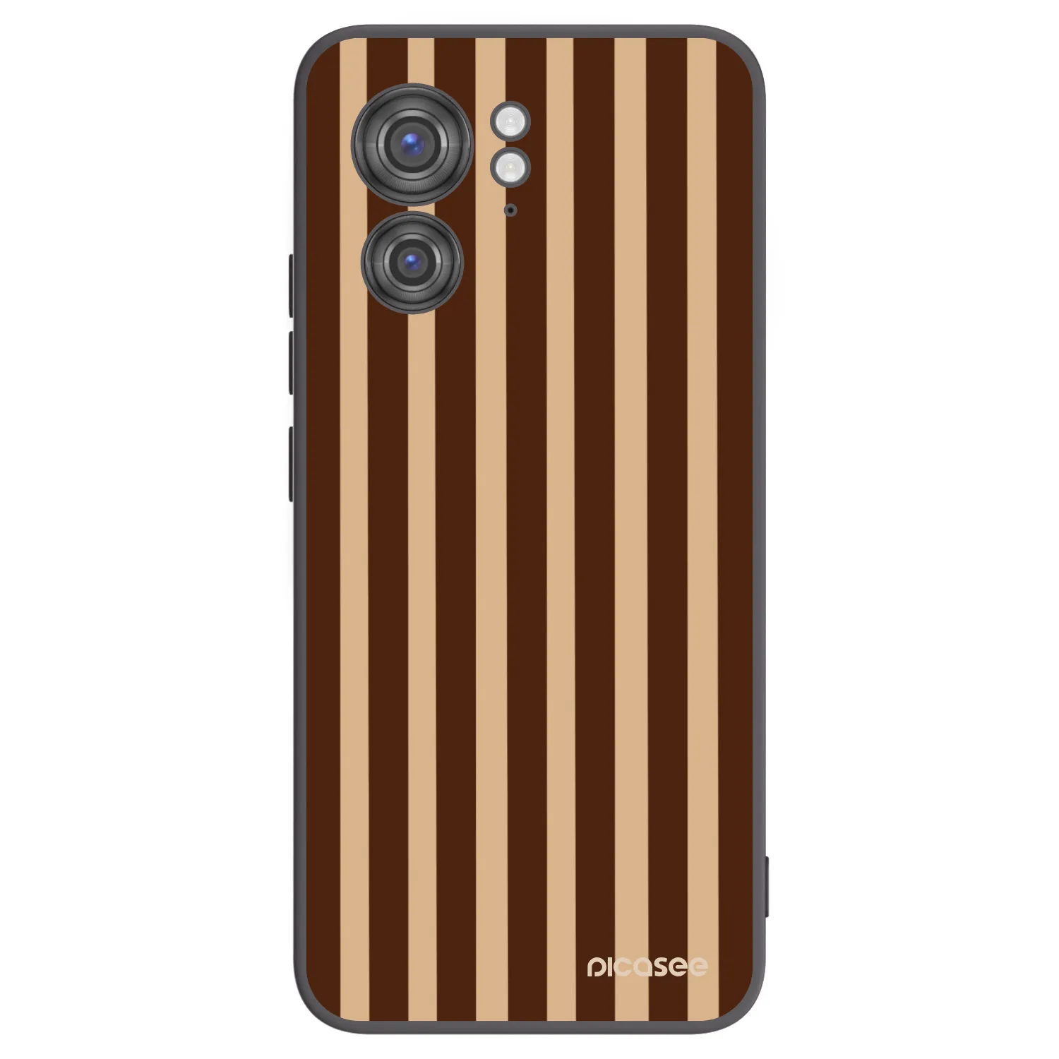 Picasee silikonowe czarne etui na Motorola Edge 40 - Brown lines