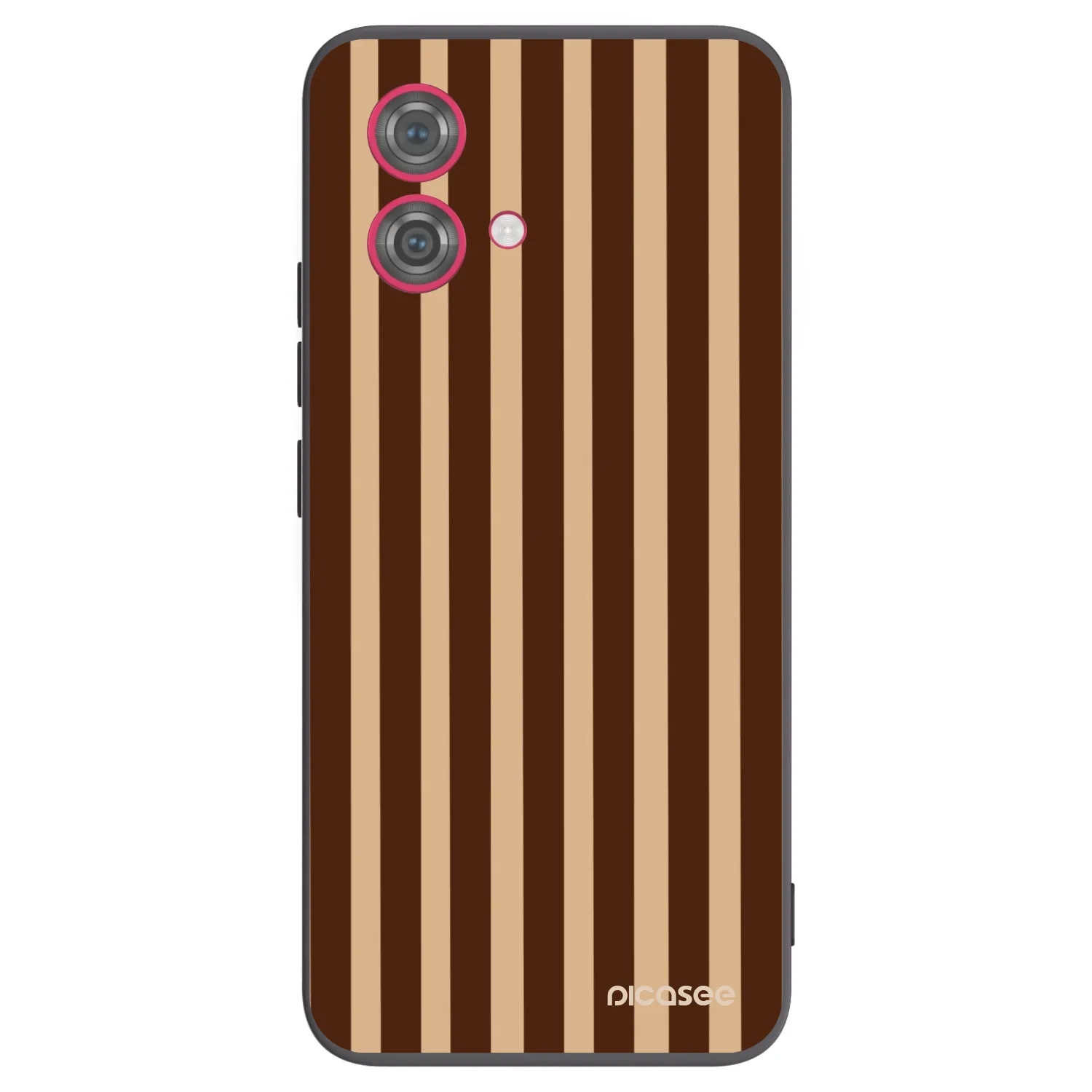 Picasee silikonowe czarne etui na Motorola Moto G84 5G - Brown lines