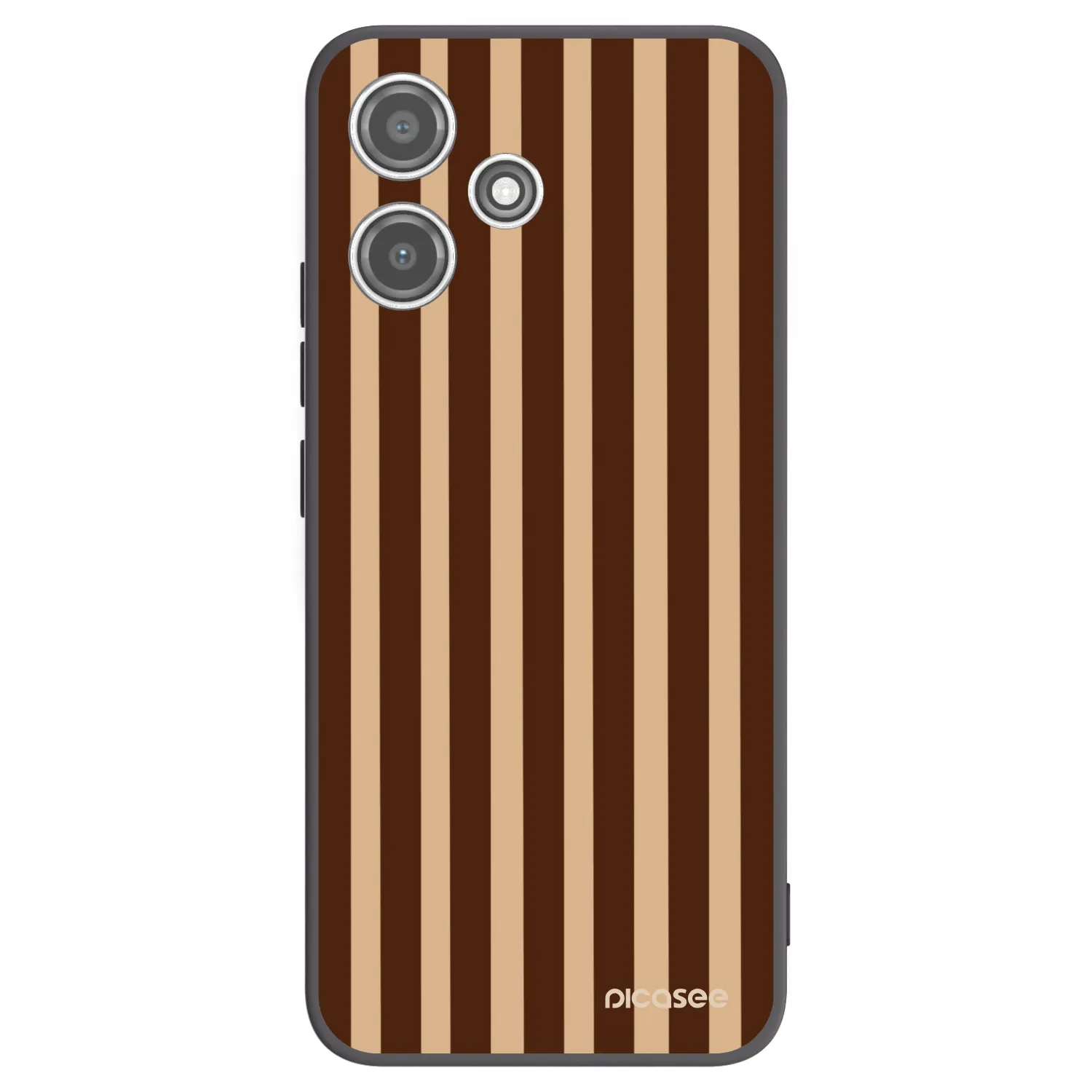 Picasee silikonowe czarne etui na Xiaomi Redmi 12 5G - Brown lines