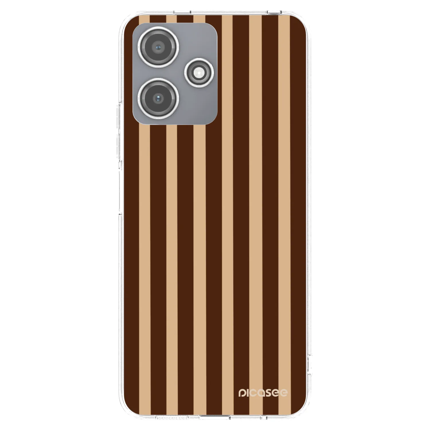 Picasee silikonowe przeźroczyste etui na Xiaomi Redmi 12 5G - Brown lines