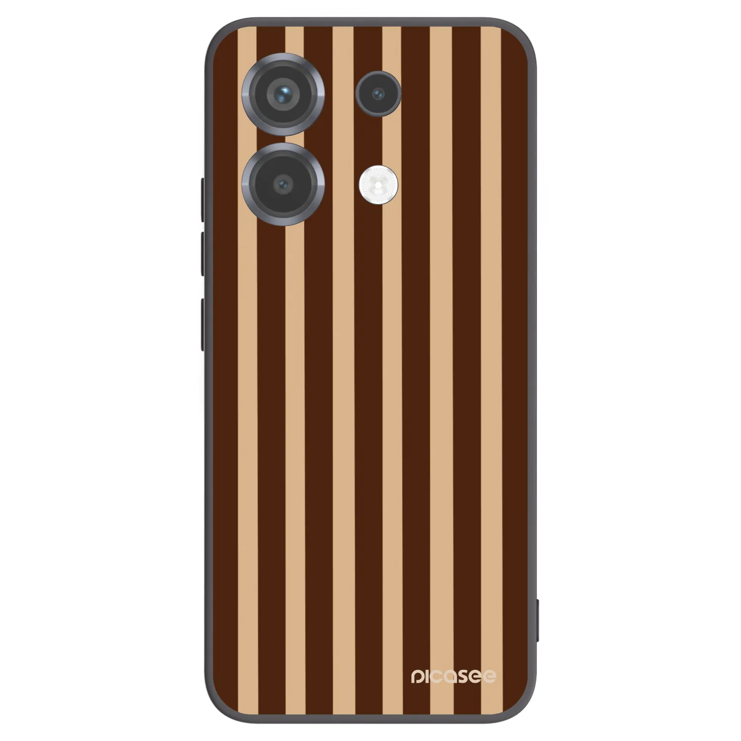 Picasee silikonowe czarne etui na Xiaomi Poco X6 - Brown lines
