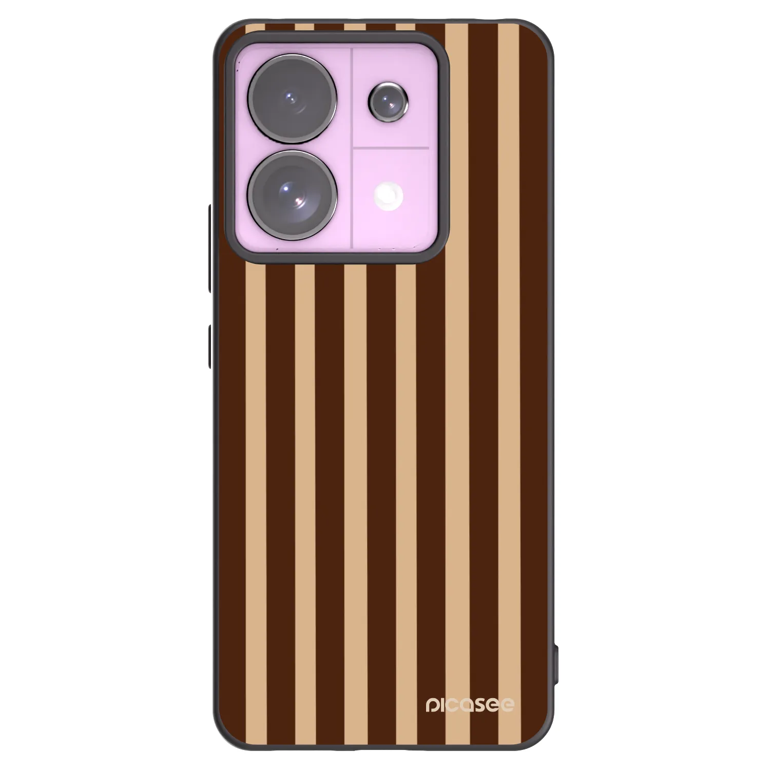Picasee silikonowe czarne etui na Xiaomi Redmi Note 13 Pro 5G - Brown lines