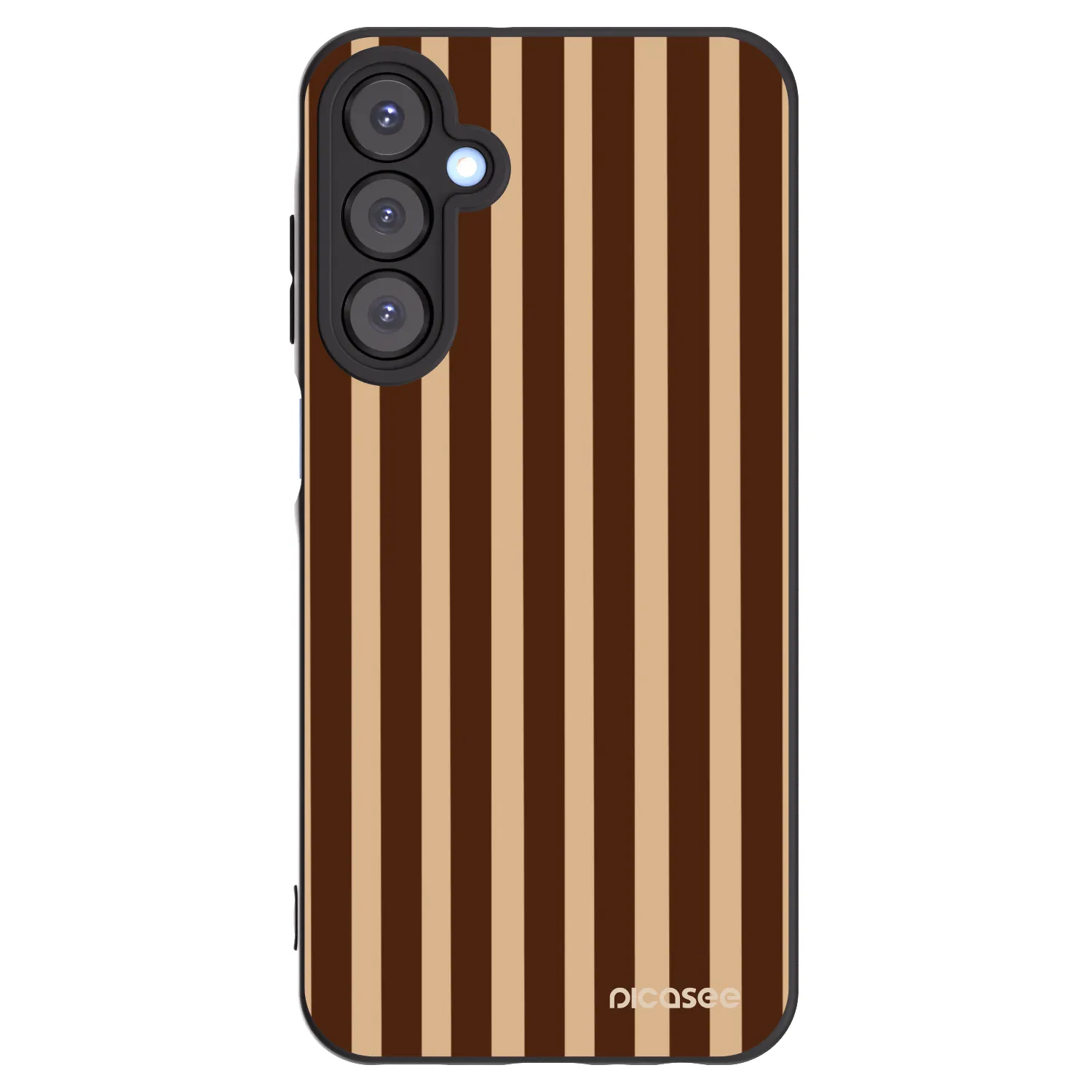 Picasee silikonowe czarne etui na Samsung Galaxy A25 A256B 5G - Brown lines