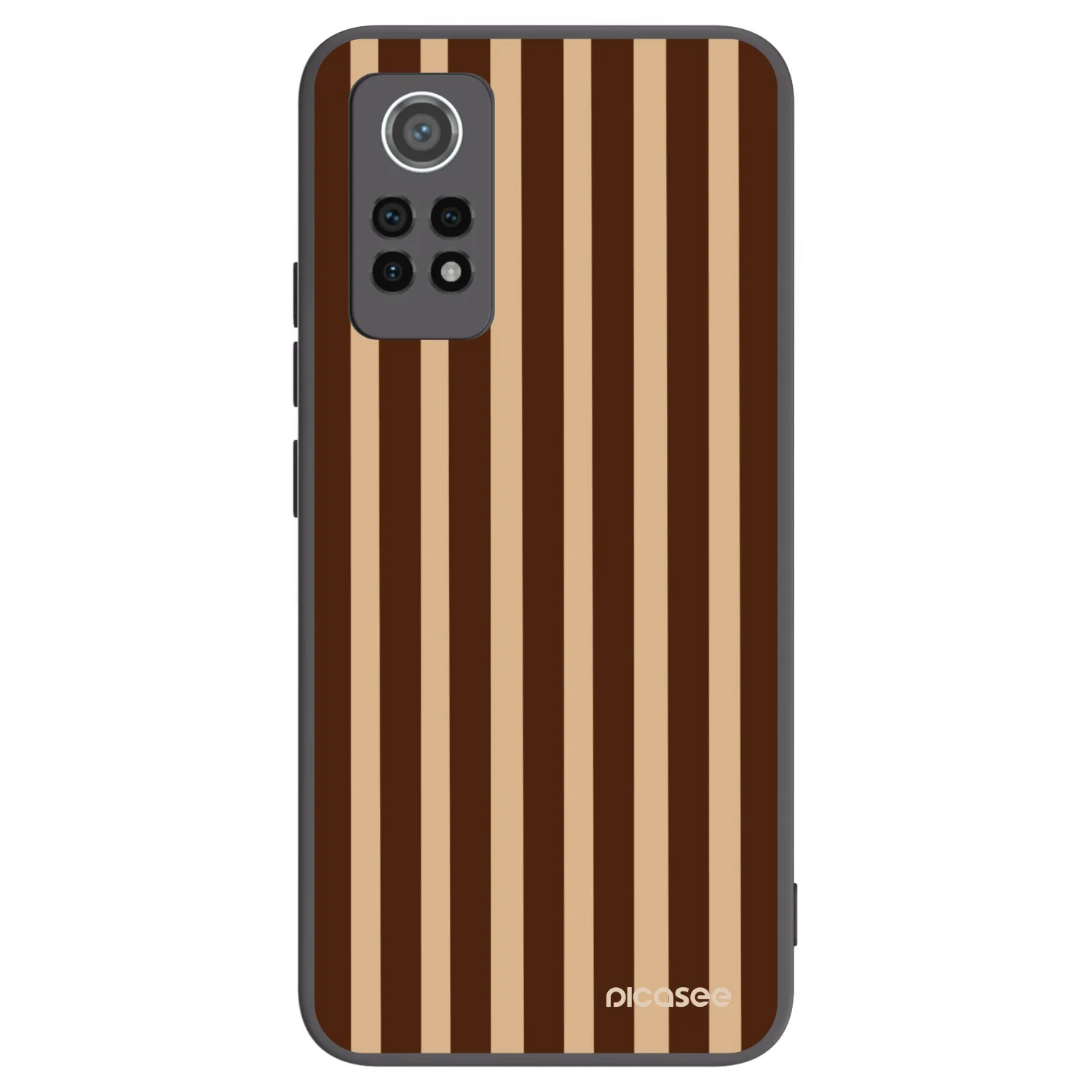 Picasee silikonowe czarne etui na Xiaomi Redmi Note 12 Pro 4G - Brown lines
