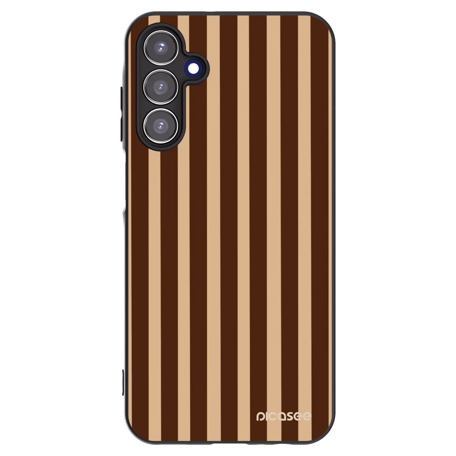 Picasee silikonowe czarne etui na Samsung Galaxy A15 A156B 5G - Brown lines