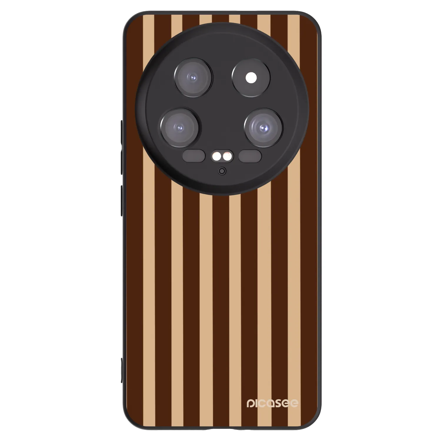 Picasee silikonowe czarne etui na Xiaomi 14 Ultra - Brown lines
