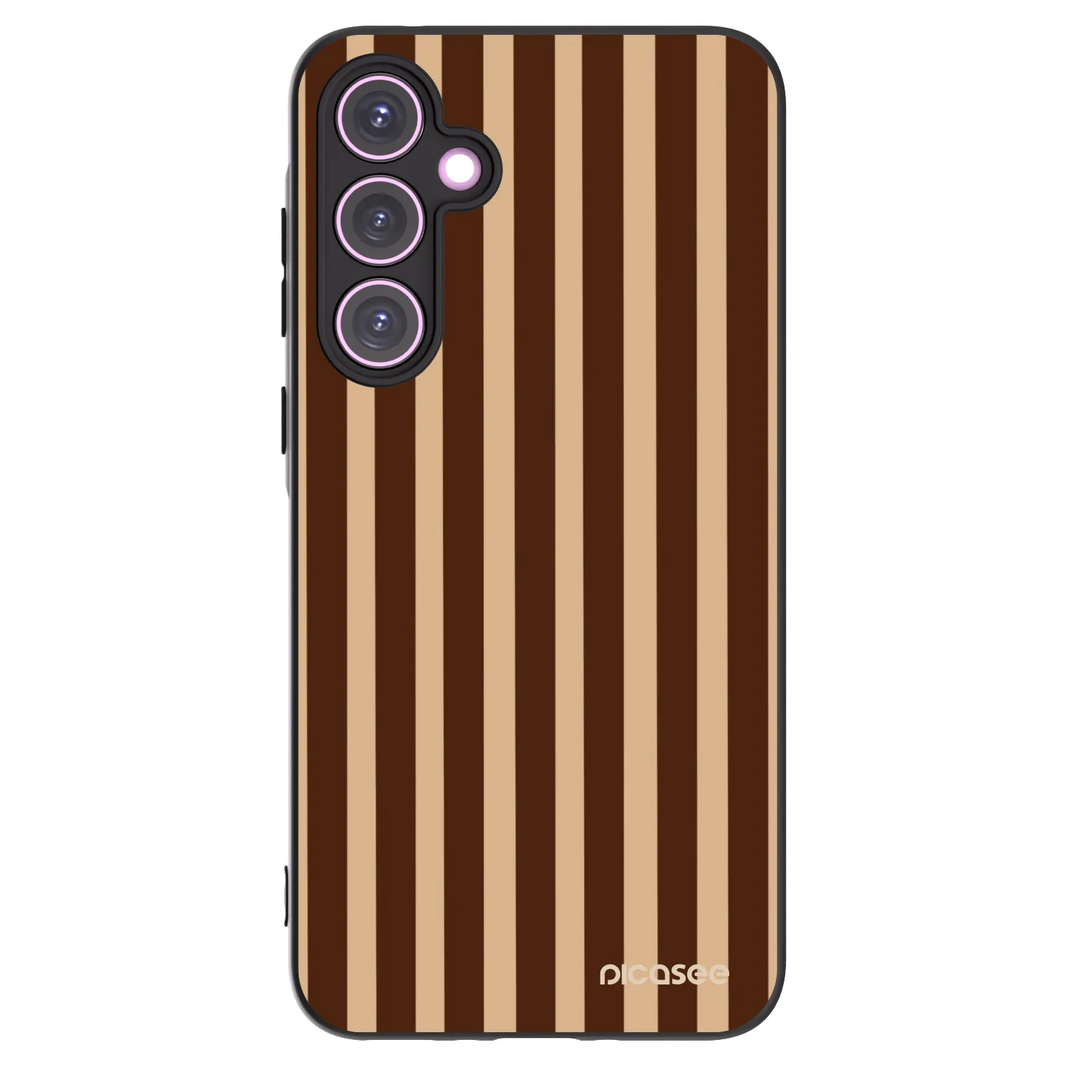 Picasee silikonowe czarne etui na Samsung Galaxy A35 5G A356B - Brown lines