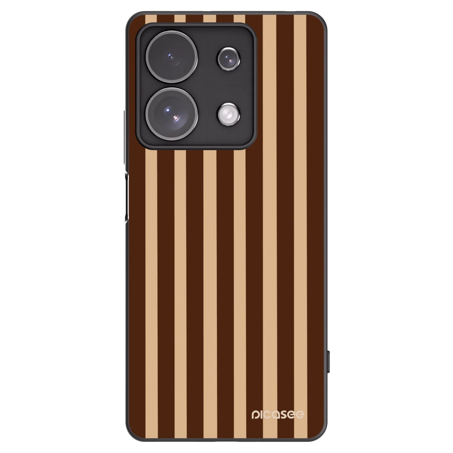 Picasee silikonowe czarne etui na Xiaomi Redmi Note 13 Pro 4G - Brown lines