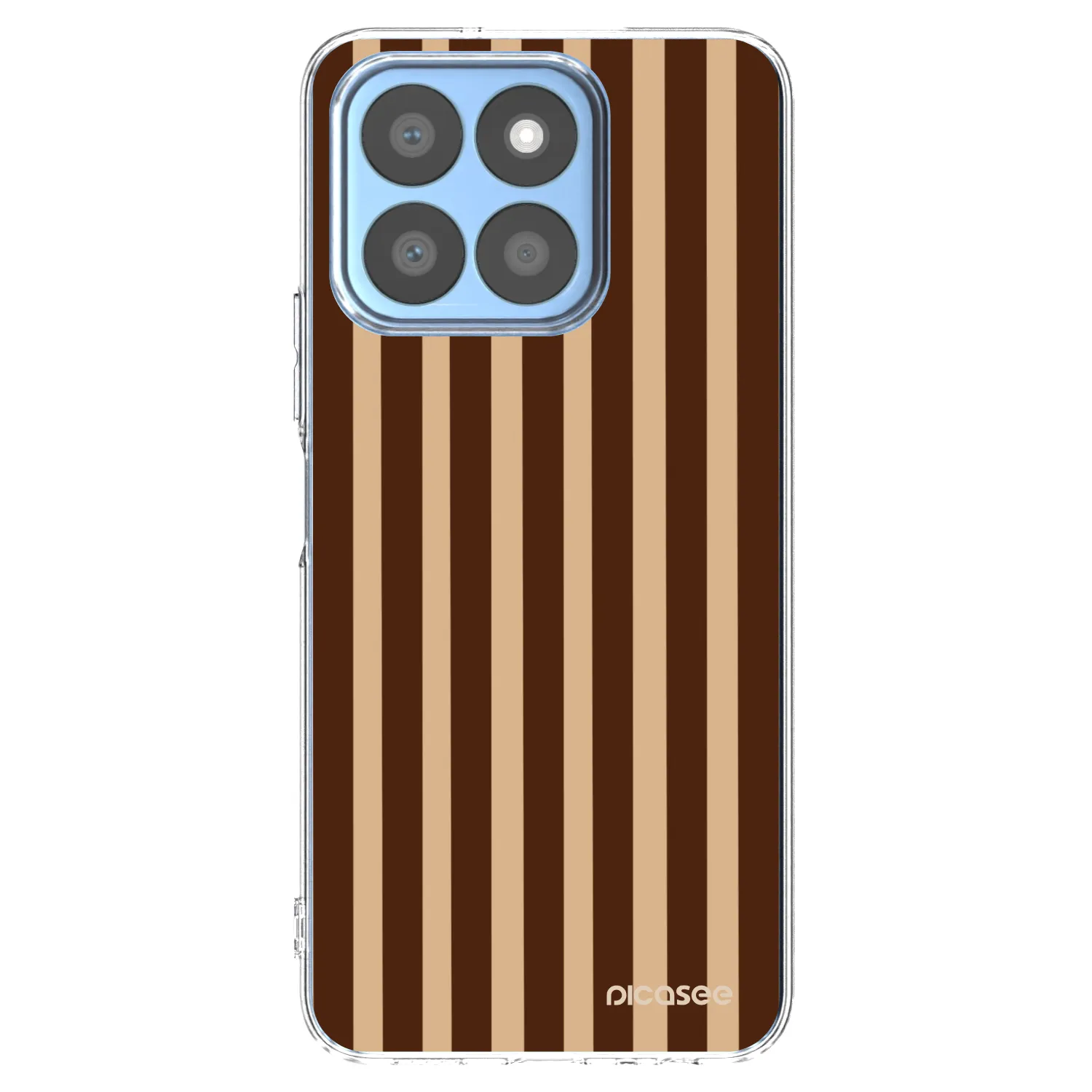 Picasee silikonowe przeźroczyste etui na Honor X8b - Brown lines