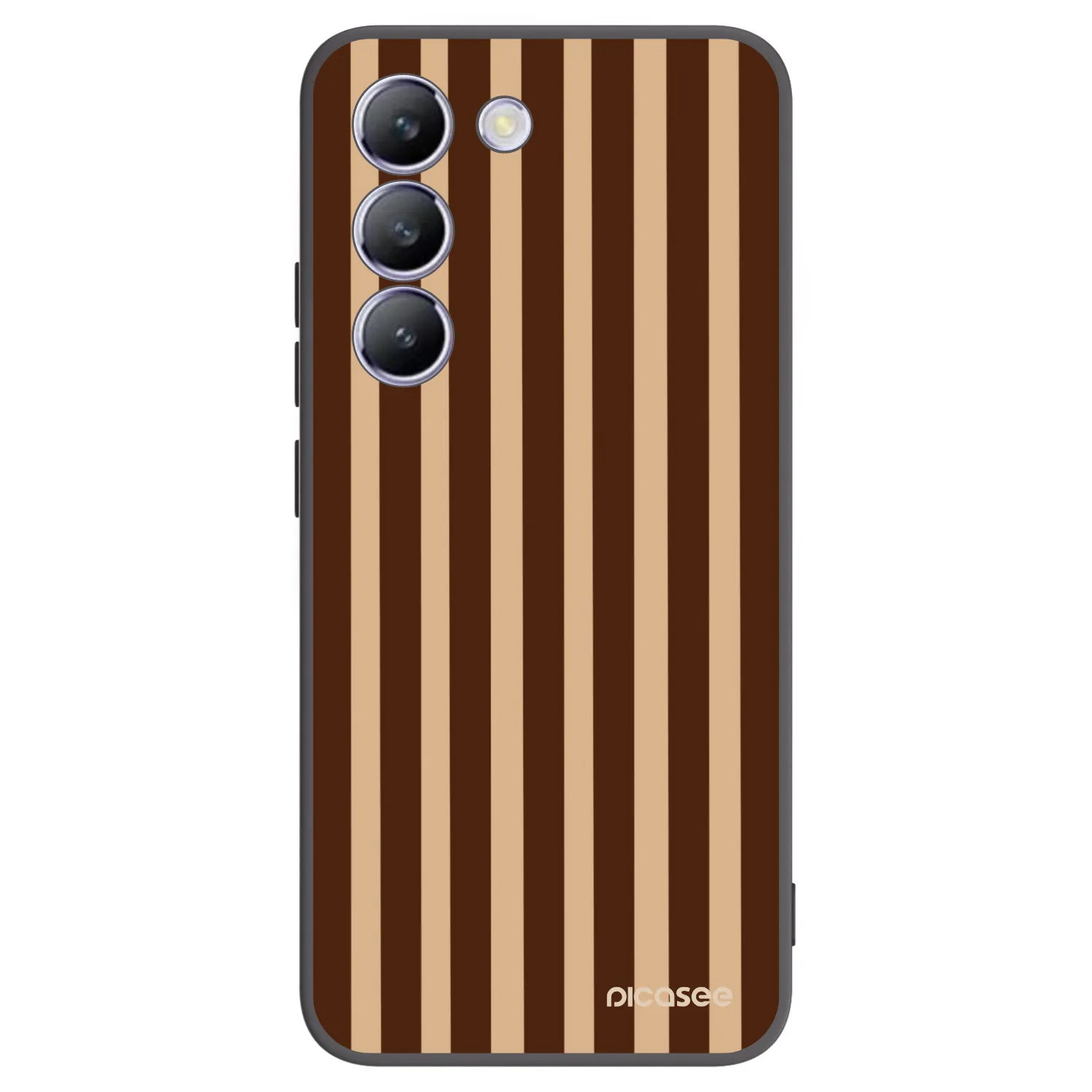 Picasee silikonowe czarne etui na Vivo V40 SE 5G - Brown lines