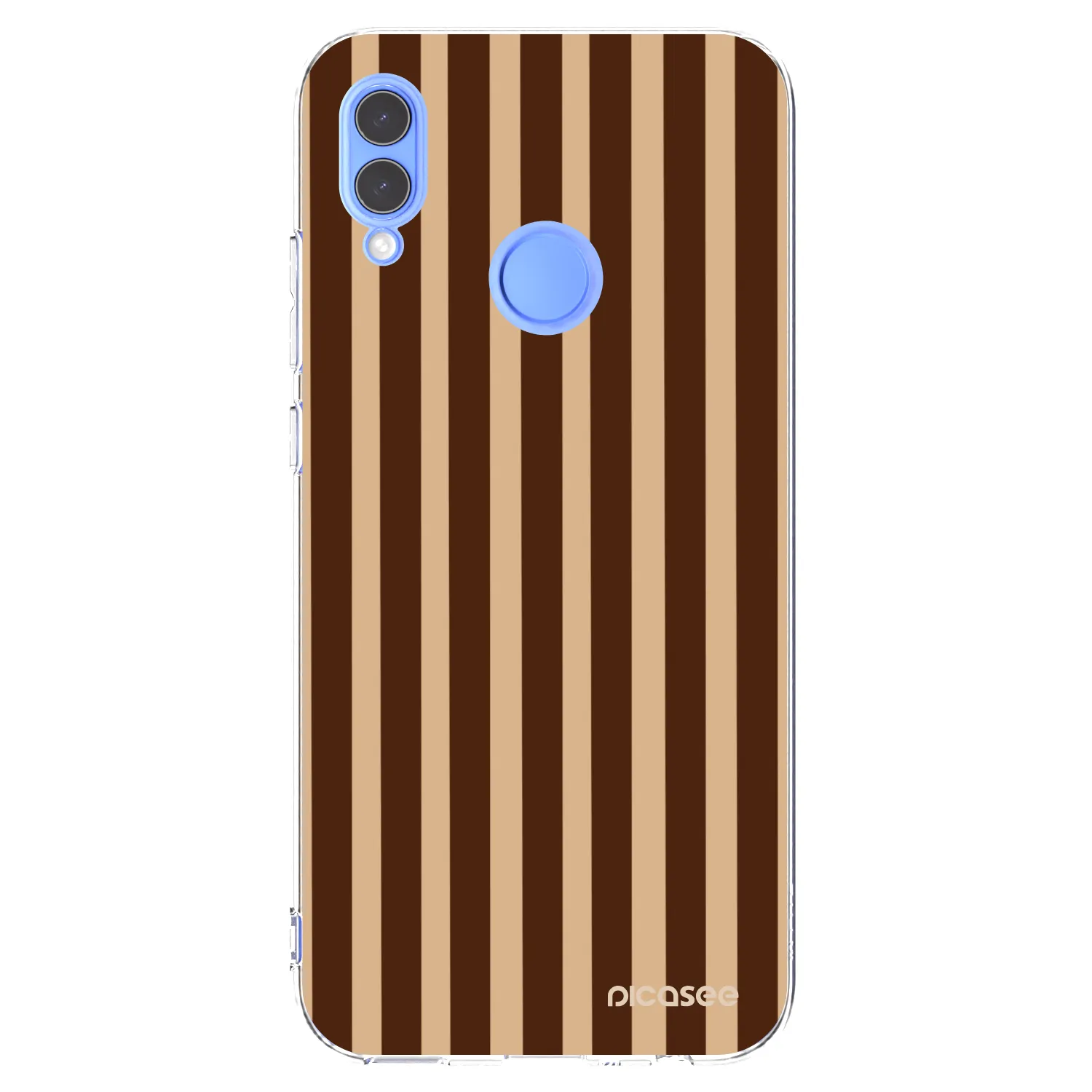 Picasee silikonowe przeźroczyste etui na Honor 10 Lite - Brown lines
