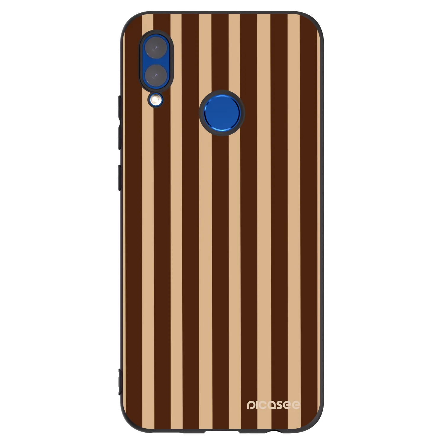 Picasee silikonowe czarne etui na Honor 10 Lite - Brown lines