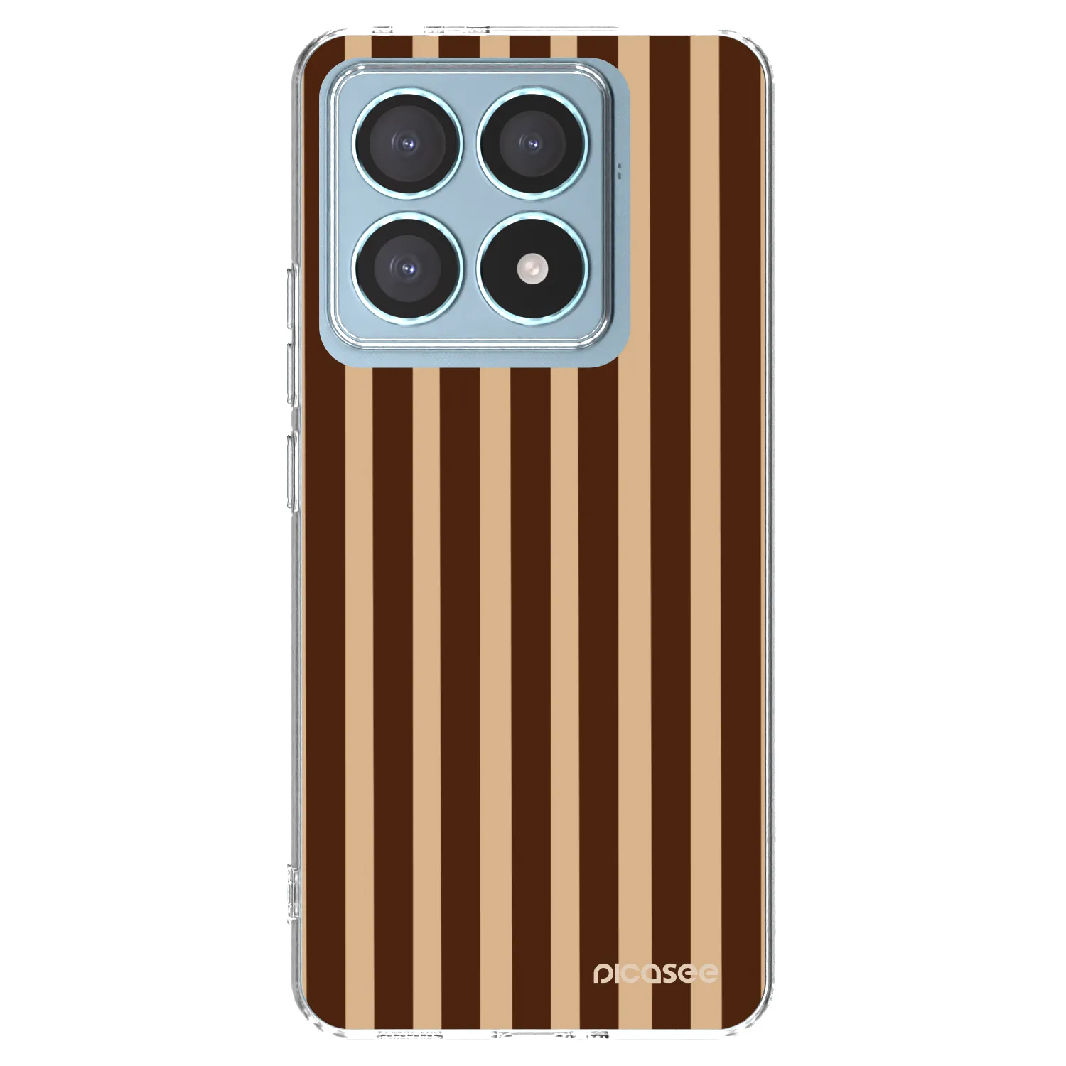 Picasee silikonowe przeźroczyste etui na Xiaomi 14T Pro - Brown lines