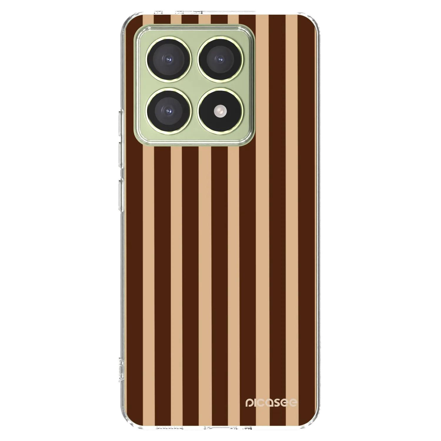 Picasee silikonowe przeźroczyste etui na Xiaomi 14T - Brown lines