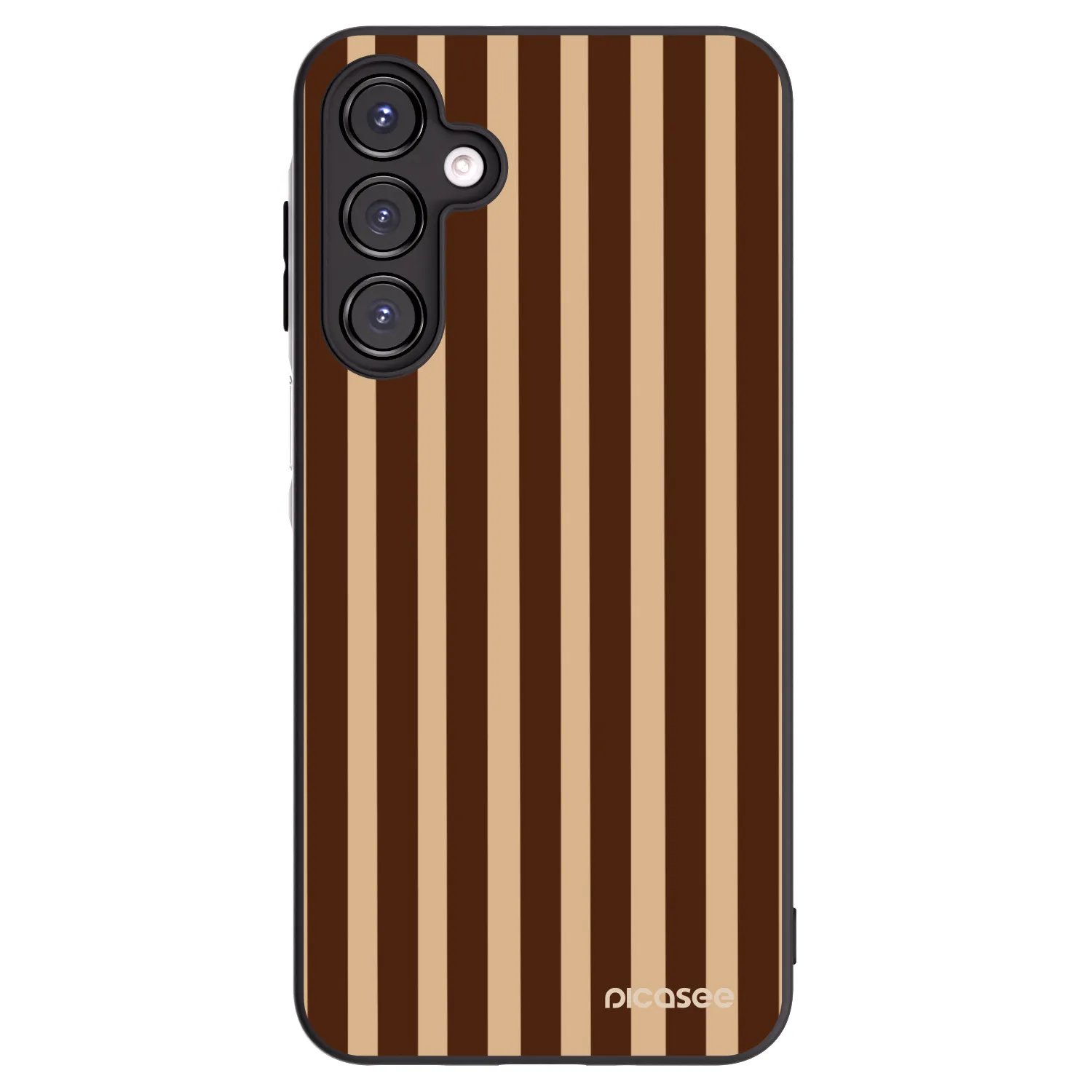 Picasee silikonowe czarne etui na Samsung Galaxy A16 5G - Brown lines