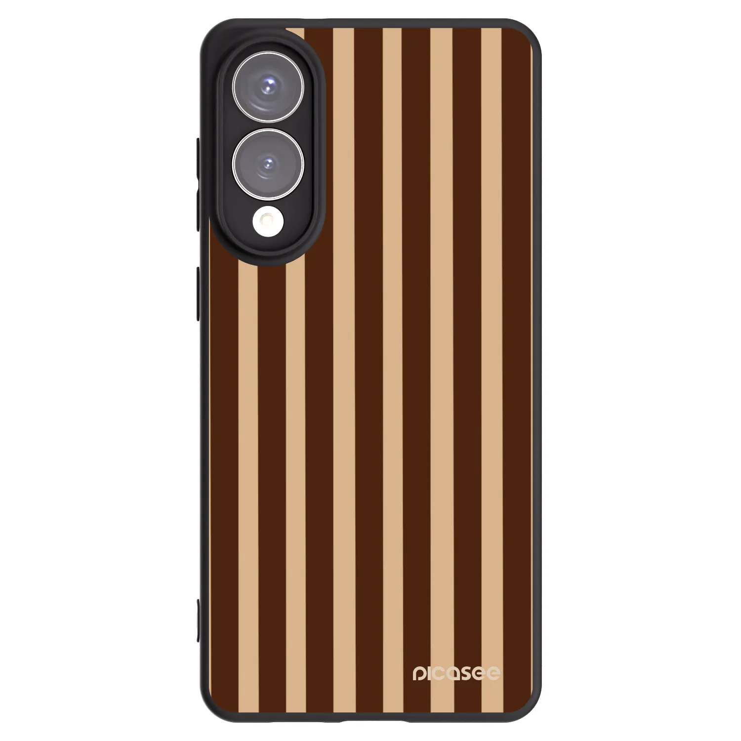 Picasee silikonowe czarne etui na Samsung Galaxy S25 Edge 5G - Brown lines