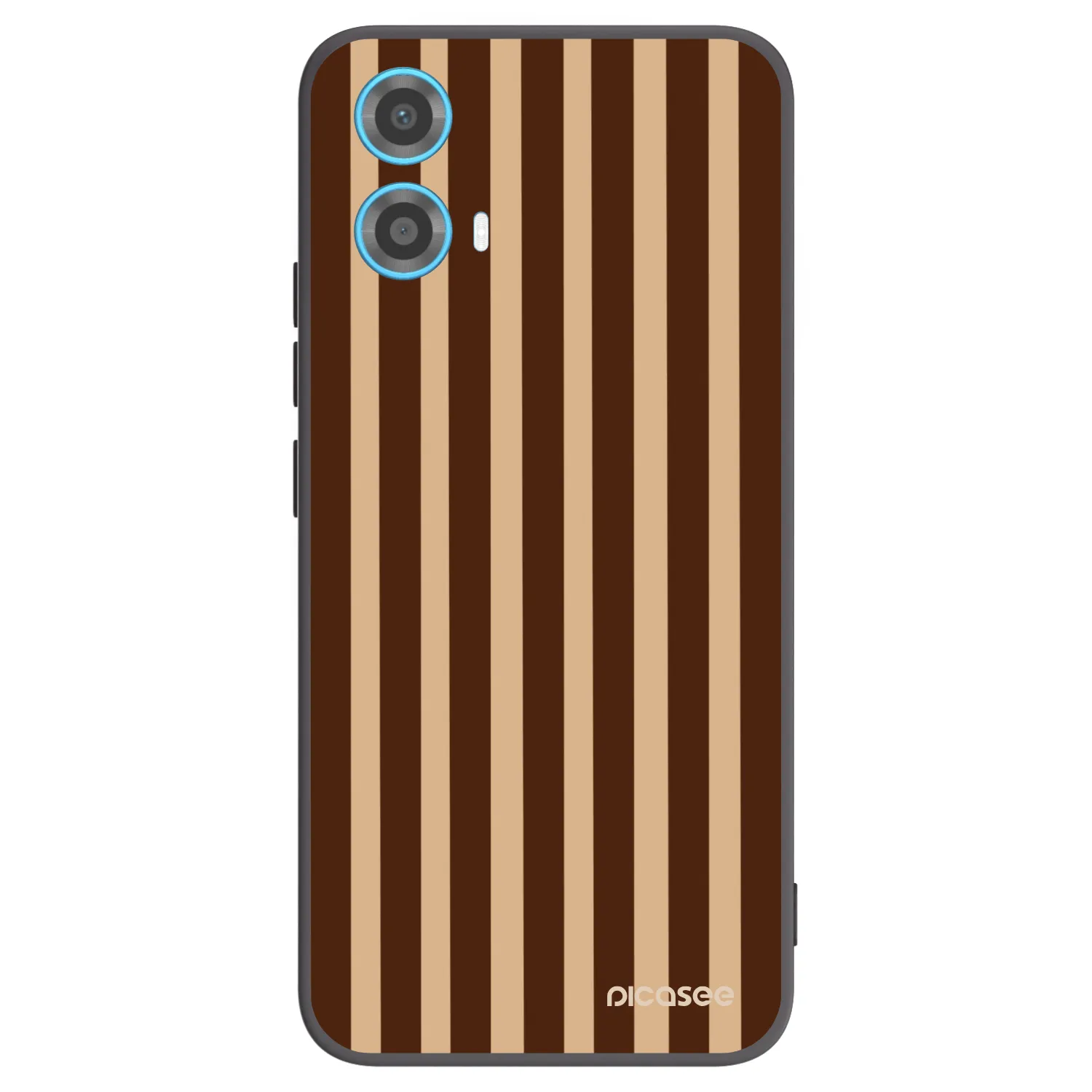 Picasee silikonowe czarne etui na Motorola Moto G34 5G - Brown lines