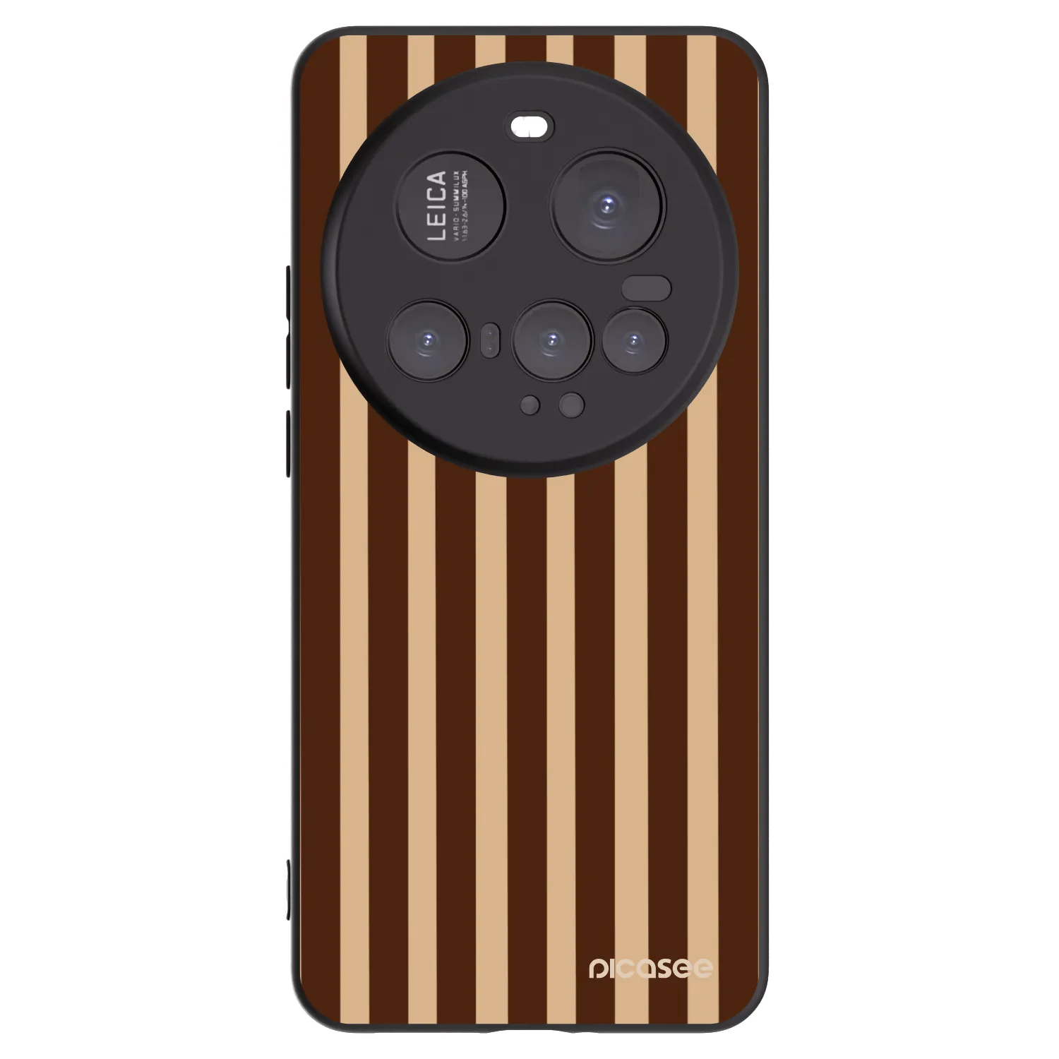 Picasee silikonowe czarne etui na Xiaomi 15 Ultra - Brown lines