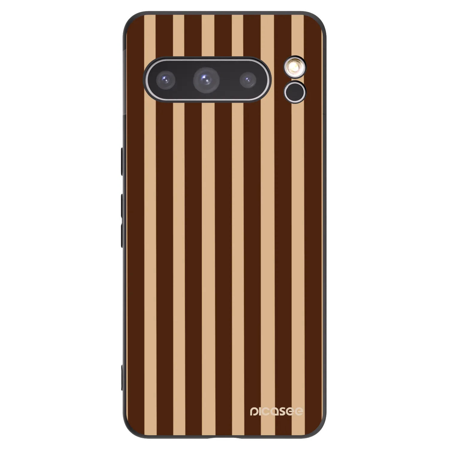 Picasee silikonowe czarne etui na Google Pixel 8 Pro - Brown lines