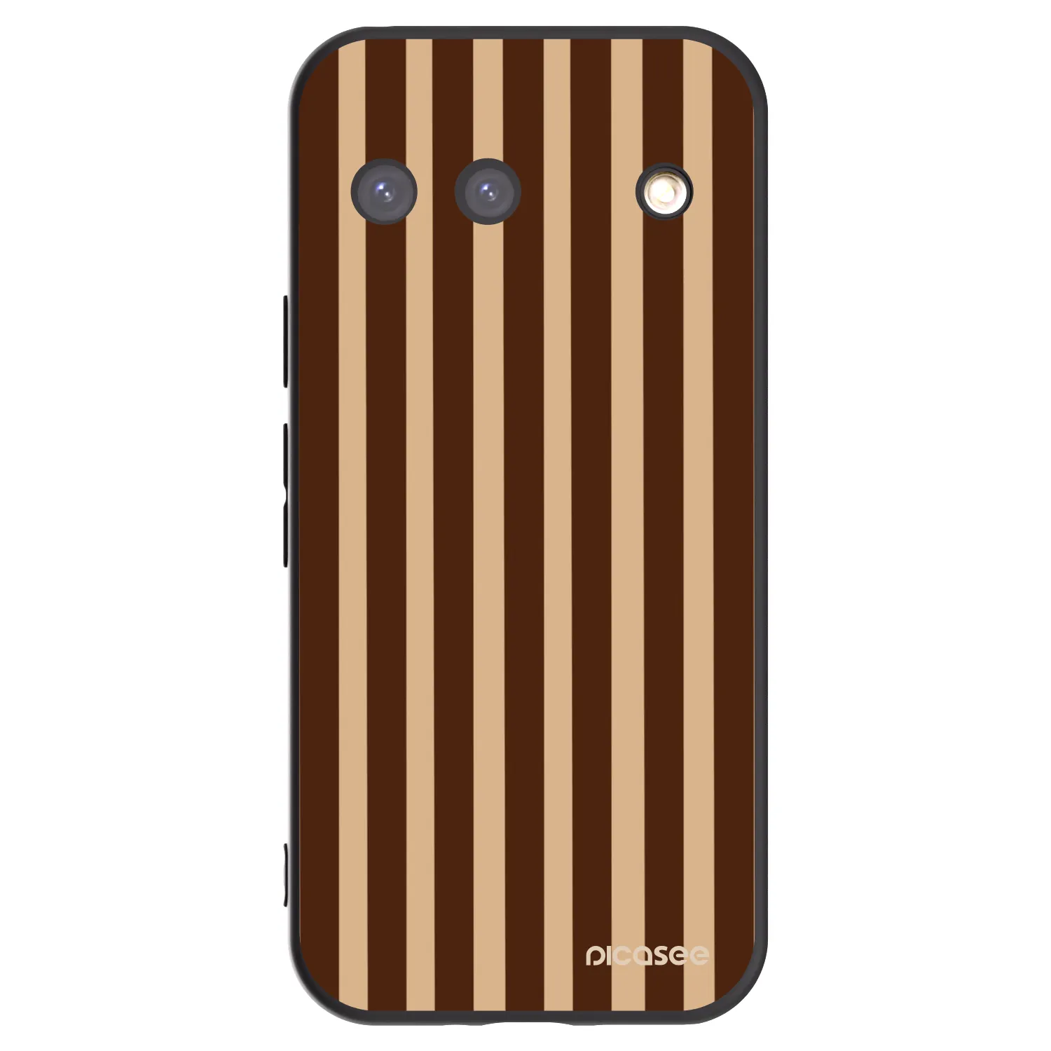 Picasee silikonowe czarne etui na Google Pixel 9 - Brown lines