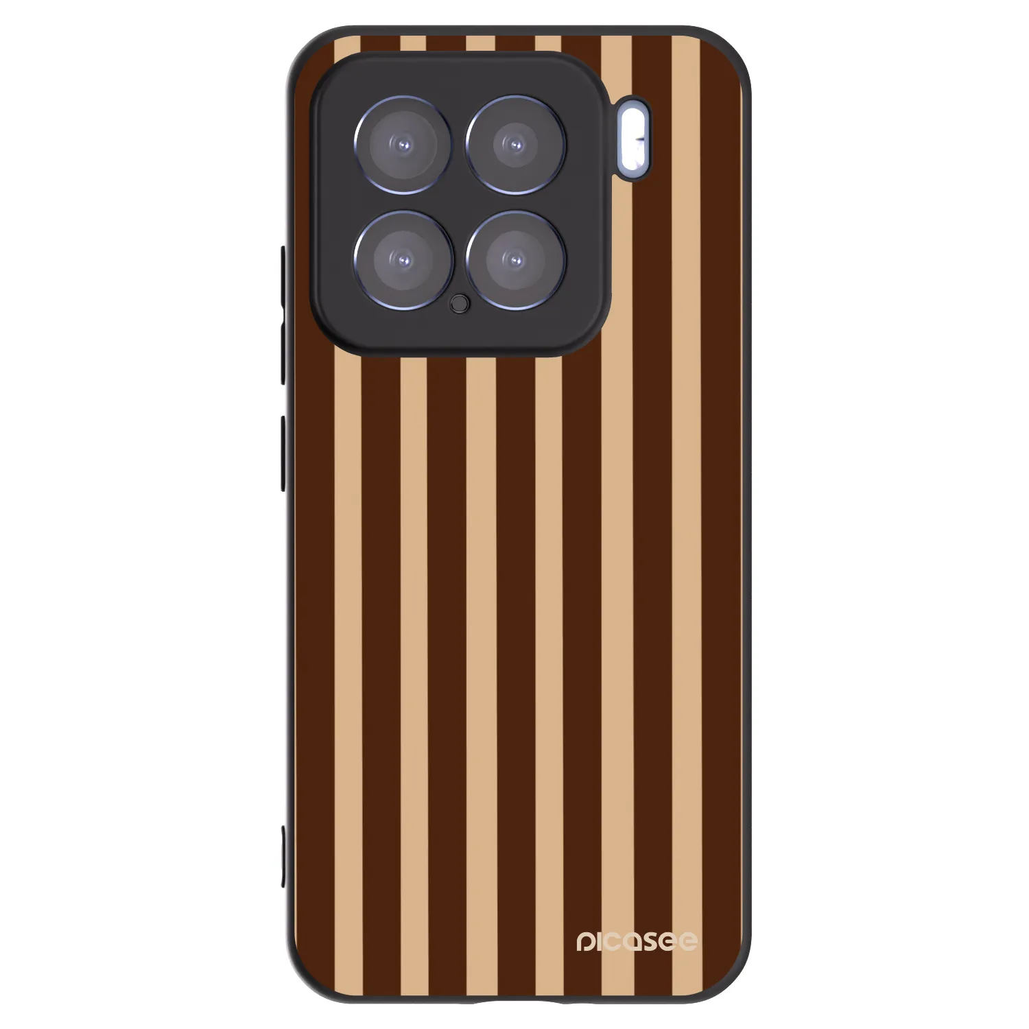 Picasee silikonowe czarne etui na Xiaomi 15 - Brown lines