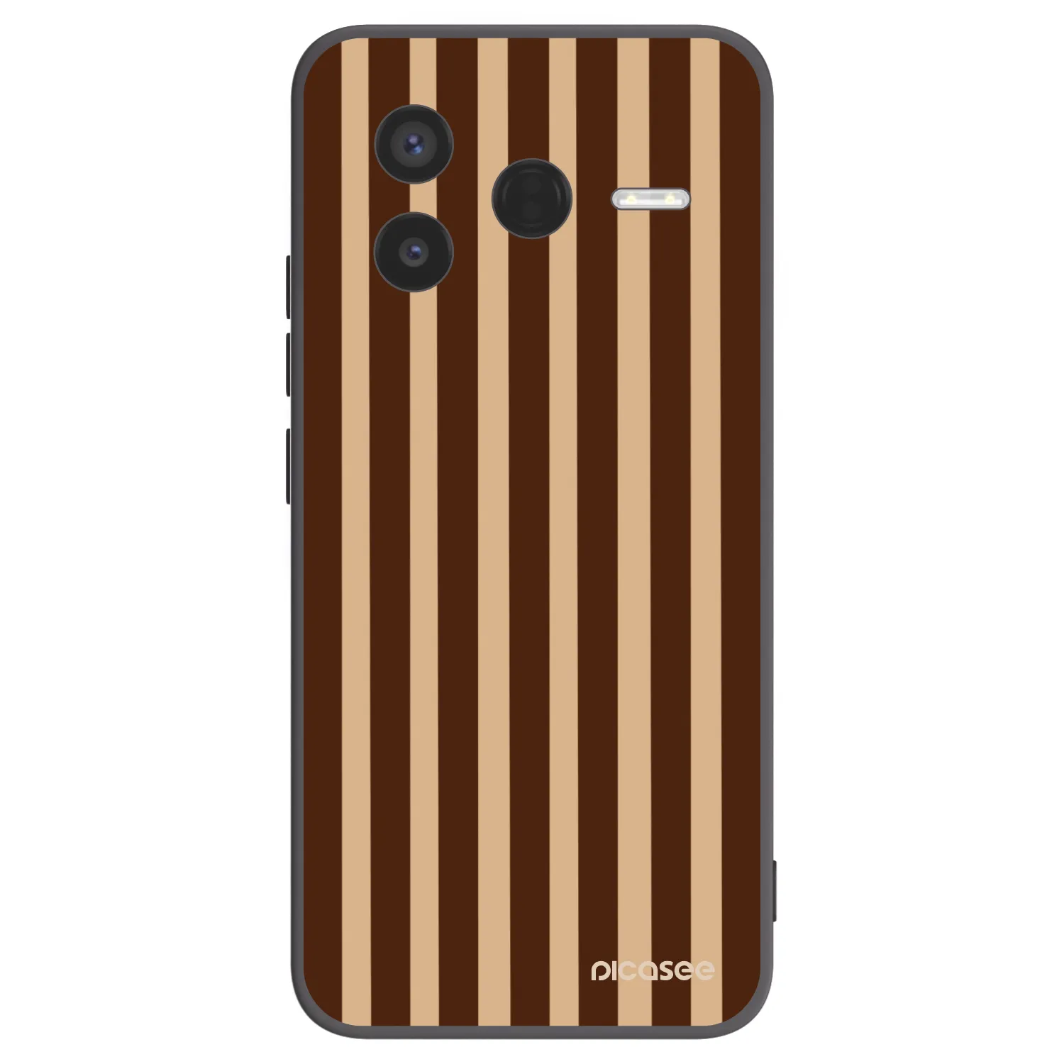 Picasee silikonowe czarne etui na Xiaomi Poco F7 Pro 5G - Brown lines