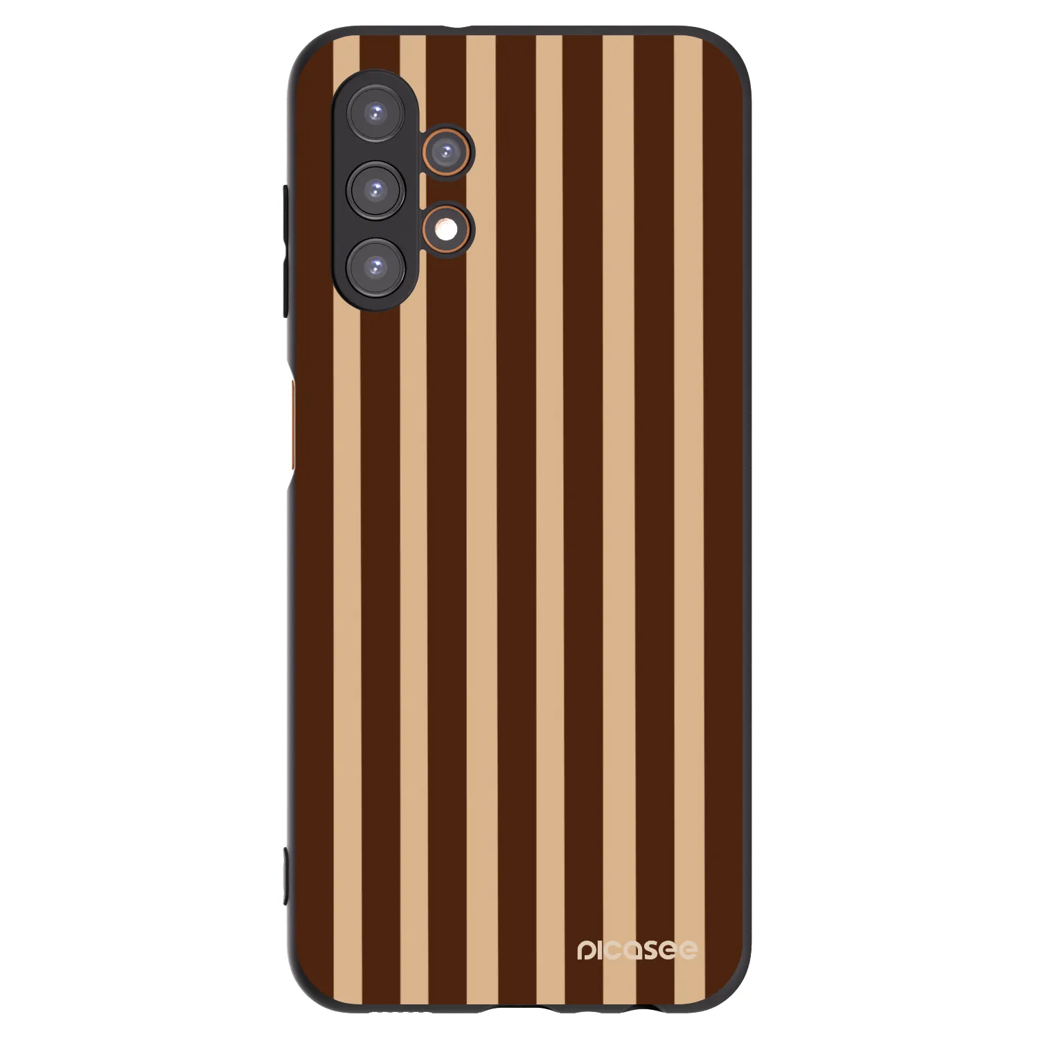 Picasee silikonowe czarne etui na Samsung Galaxy A13 5G - Brown lines