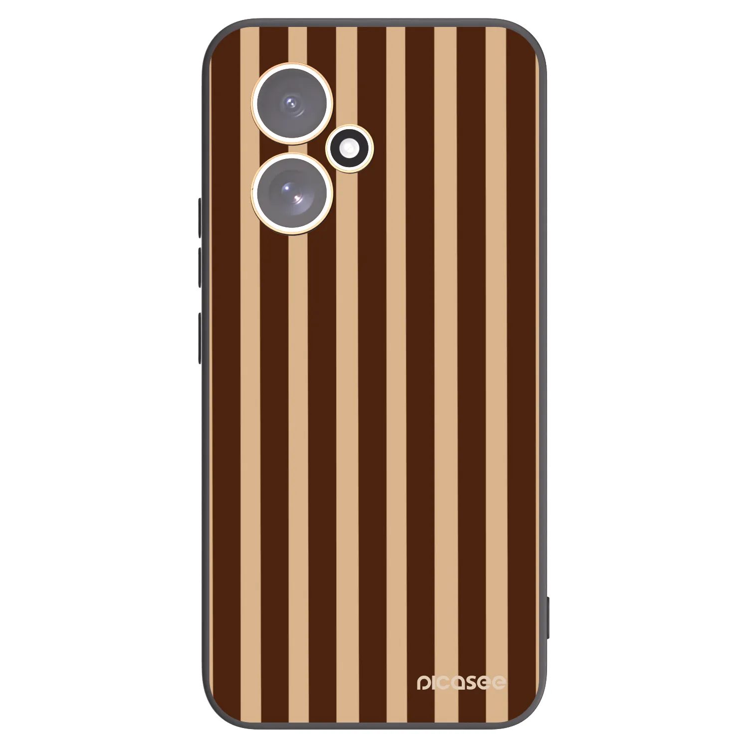 Picasee silikonowe czarne etui na Honor 400 5G - Brown lines