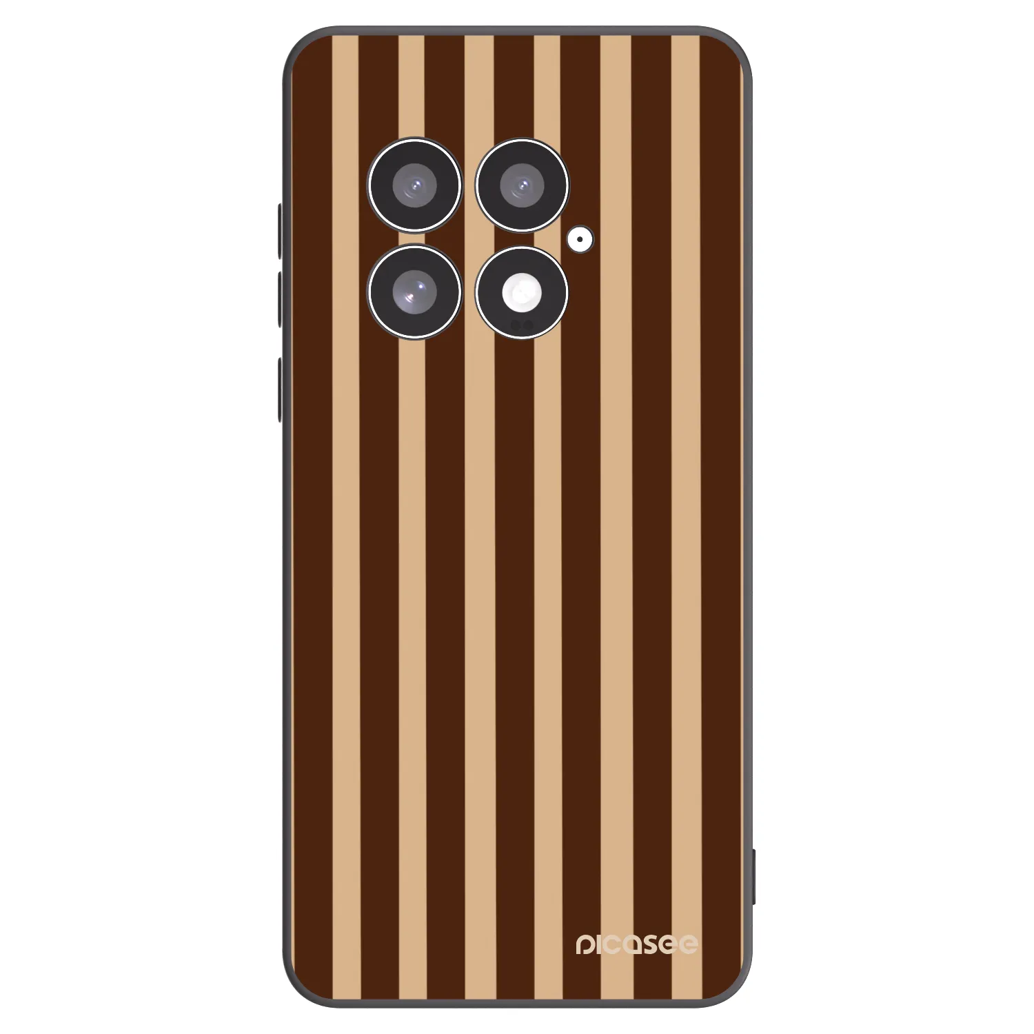 Picasee silikonowe czarne etui na OnePlus 13 5G - Brown lines