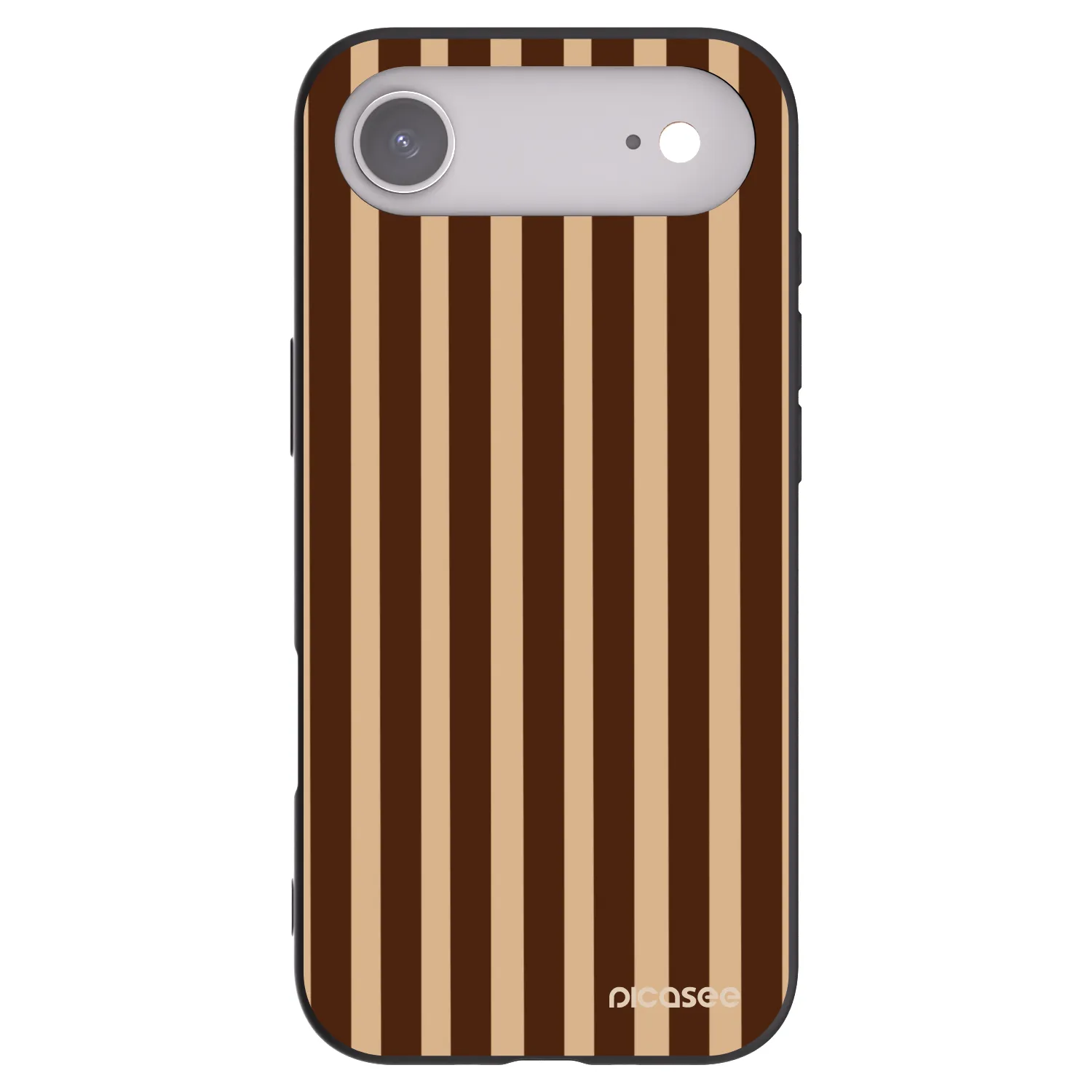 Picasee silikonowe czarne etui na Apple iPhone Air - Brown lines